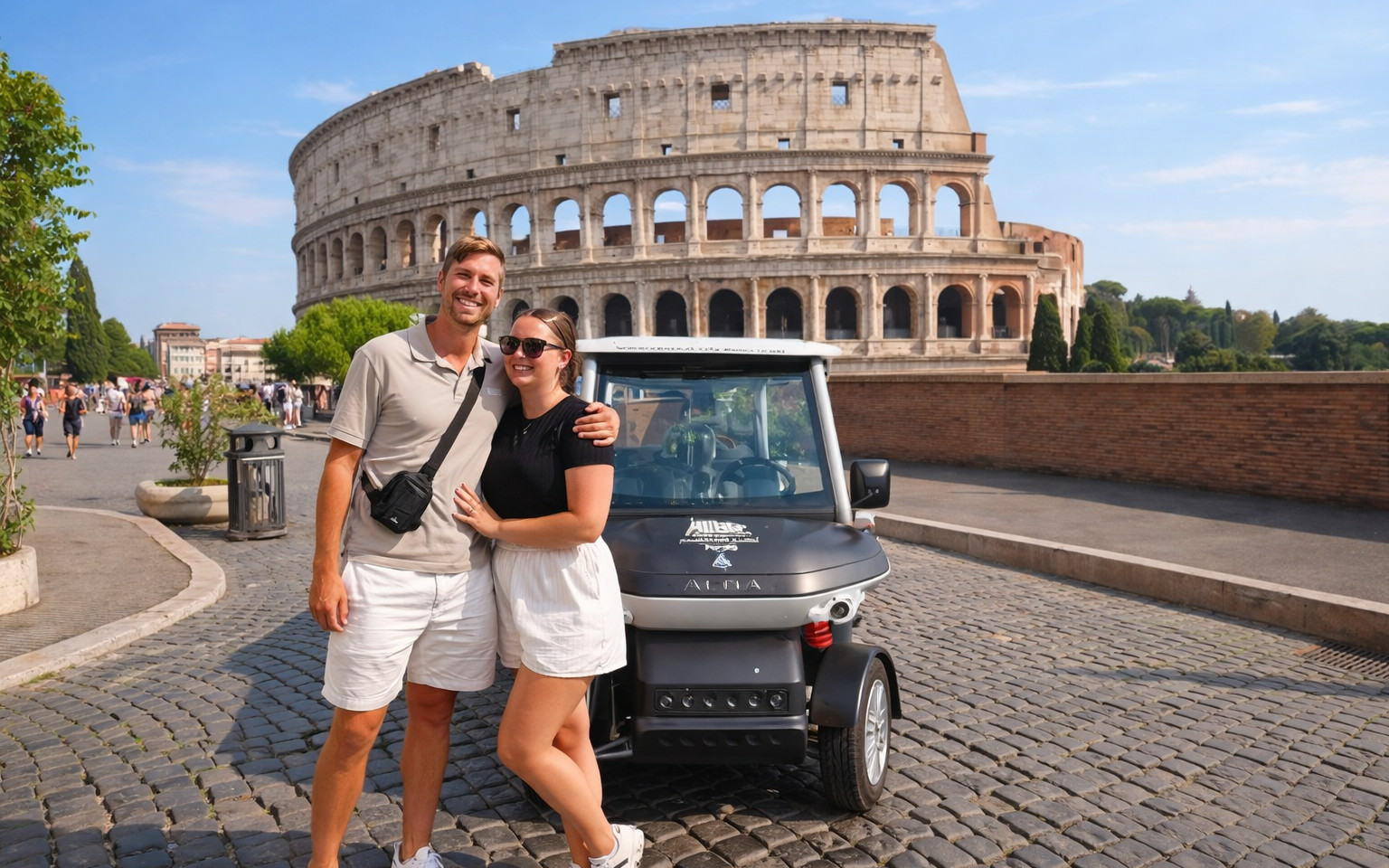 Rome: Private Golf Cart Tour with Artisanal Gelato Tasting