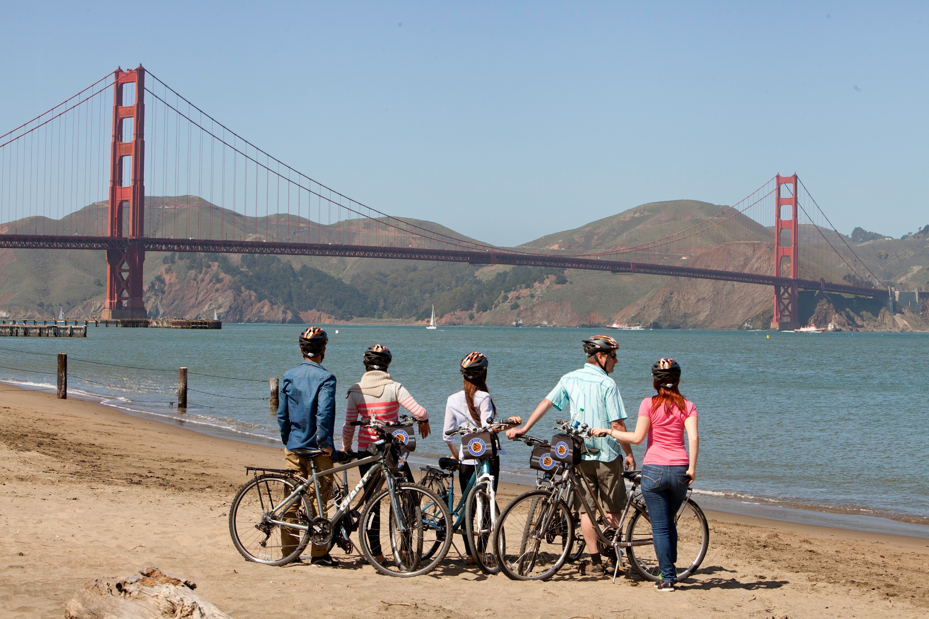 Snap a perfect picture with the Golden Gate Bridge rising majestically behind you