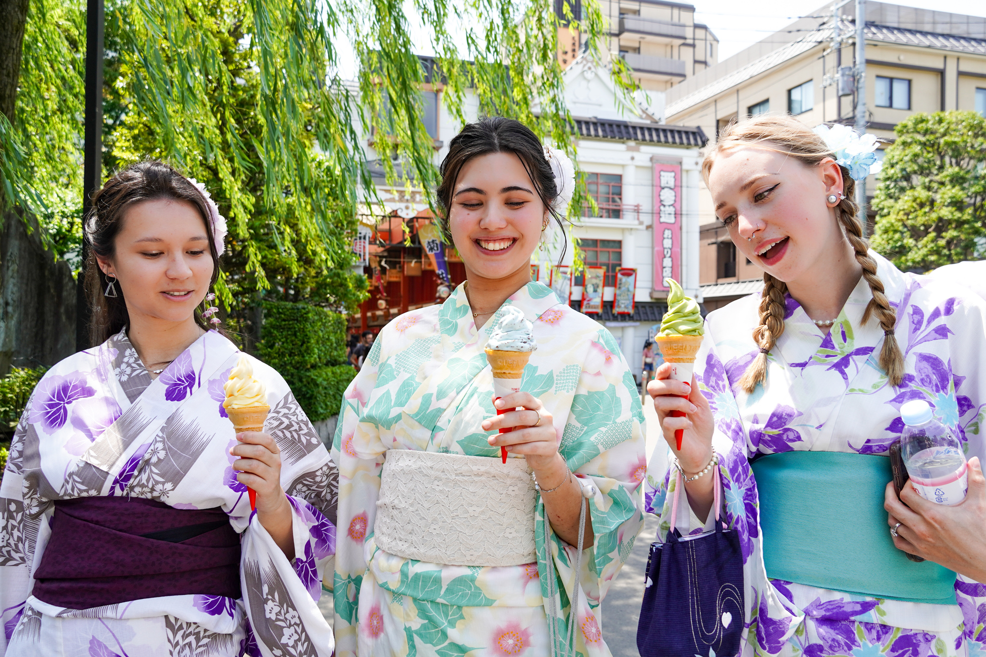 Explore Asakusa Traditions and Food in a Kimono