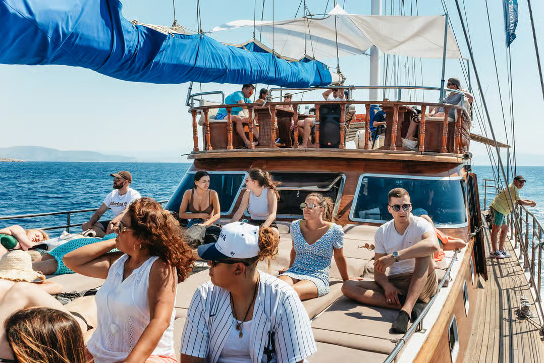Sail across the Saronic Gulf and discover Agistri, Aegina, and hidden bays
