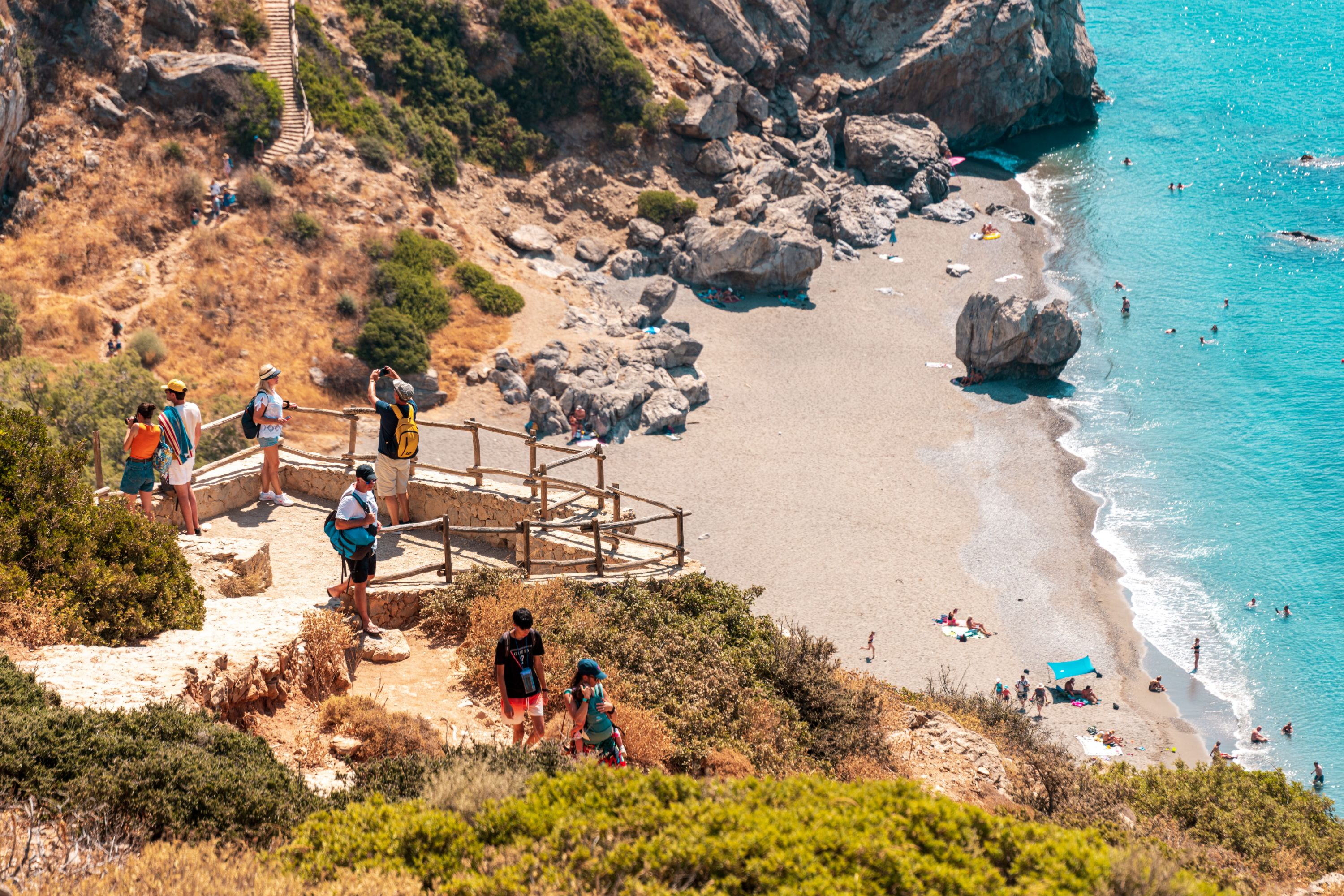 Experience the dramatic landscape of Kotsifou Gorge on the return journey