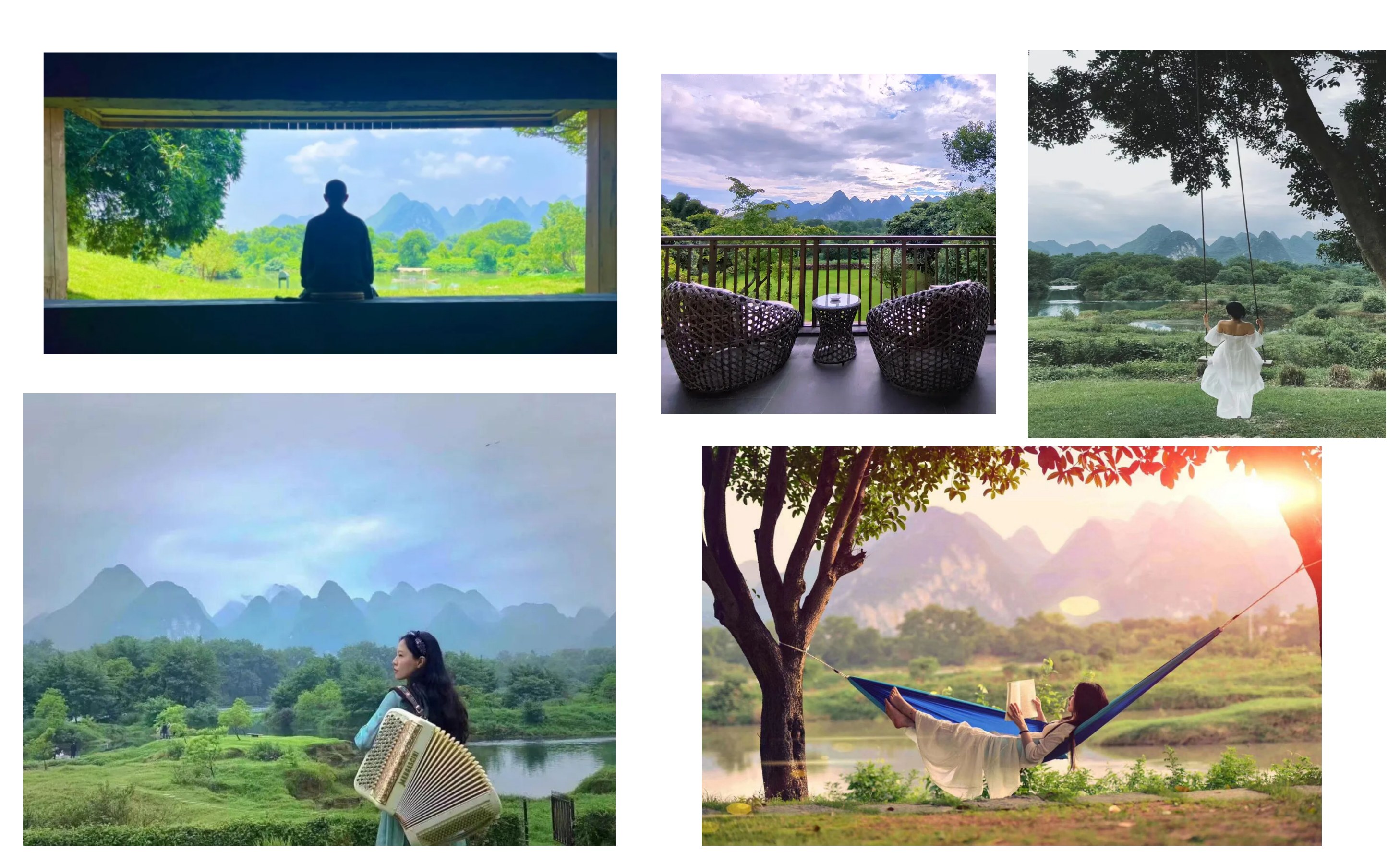 「水印長廊飯店」--隱於山水間的私享秘境
在這裡,時間願意為美好停留;
晨霧漫過灕江,青瓦白牆在光影中甦醒;
推窗即攬270°山水畫卷,枕水而眠,聽風入夢。
每一寸空間都鐫刻著自然的詩意; 「水印長廊飯店」--隱於山水間的私享秘境
在這裡,時間願意為美好停留;
晨霧漫過灕江,青瓦白牆在光影中甦醒;
推窗即攬270°山水畫卷,枕水而眠,聽風入夢。
每一寸空間都鐫刻著自然的詩意;