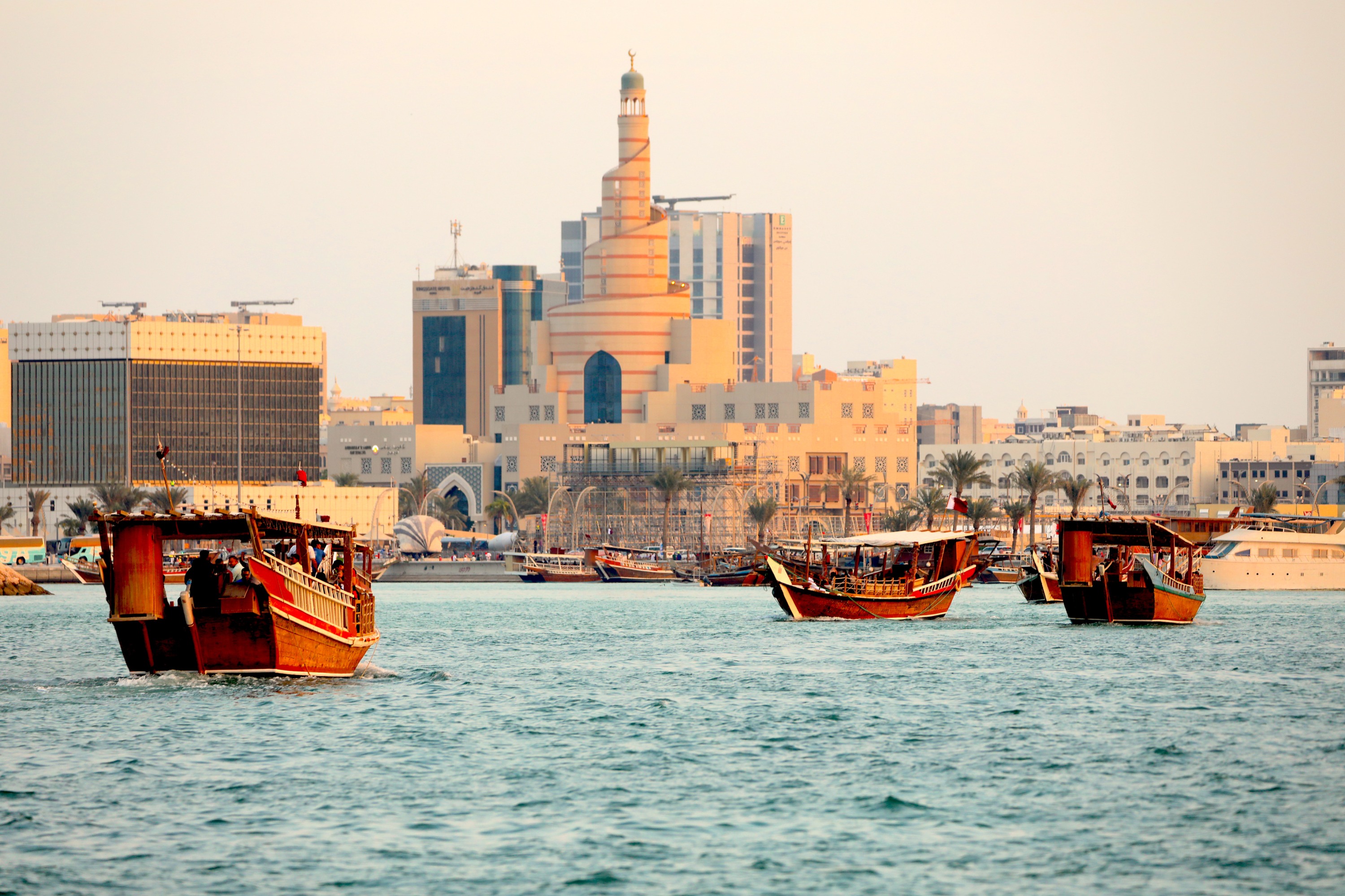 多哈：私人城市觀光和單桅三角帆船之旅（Doha: Private City Tour & Dhow Boat Ride with Pickup-Dropoff）