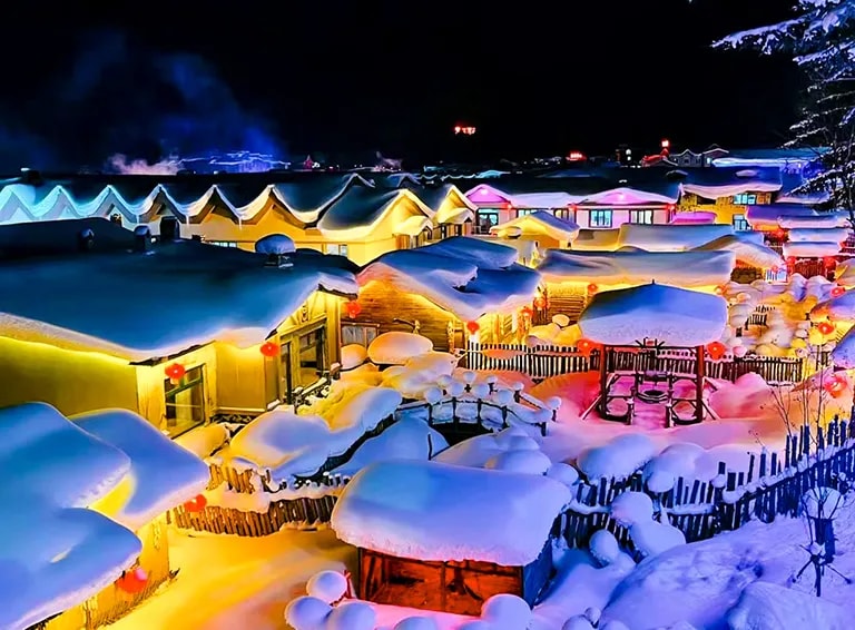 東北雪鄉長白冰雪夢幻7日（雪地摩托+萬科滑雪+雪地溫泉+馬拉爬犁+哈爾濱+亞雪公路+朝鮮民俗園+哈爾濱集合吉林散團）