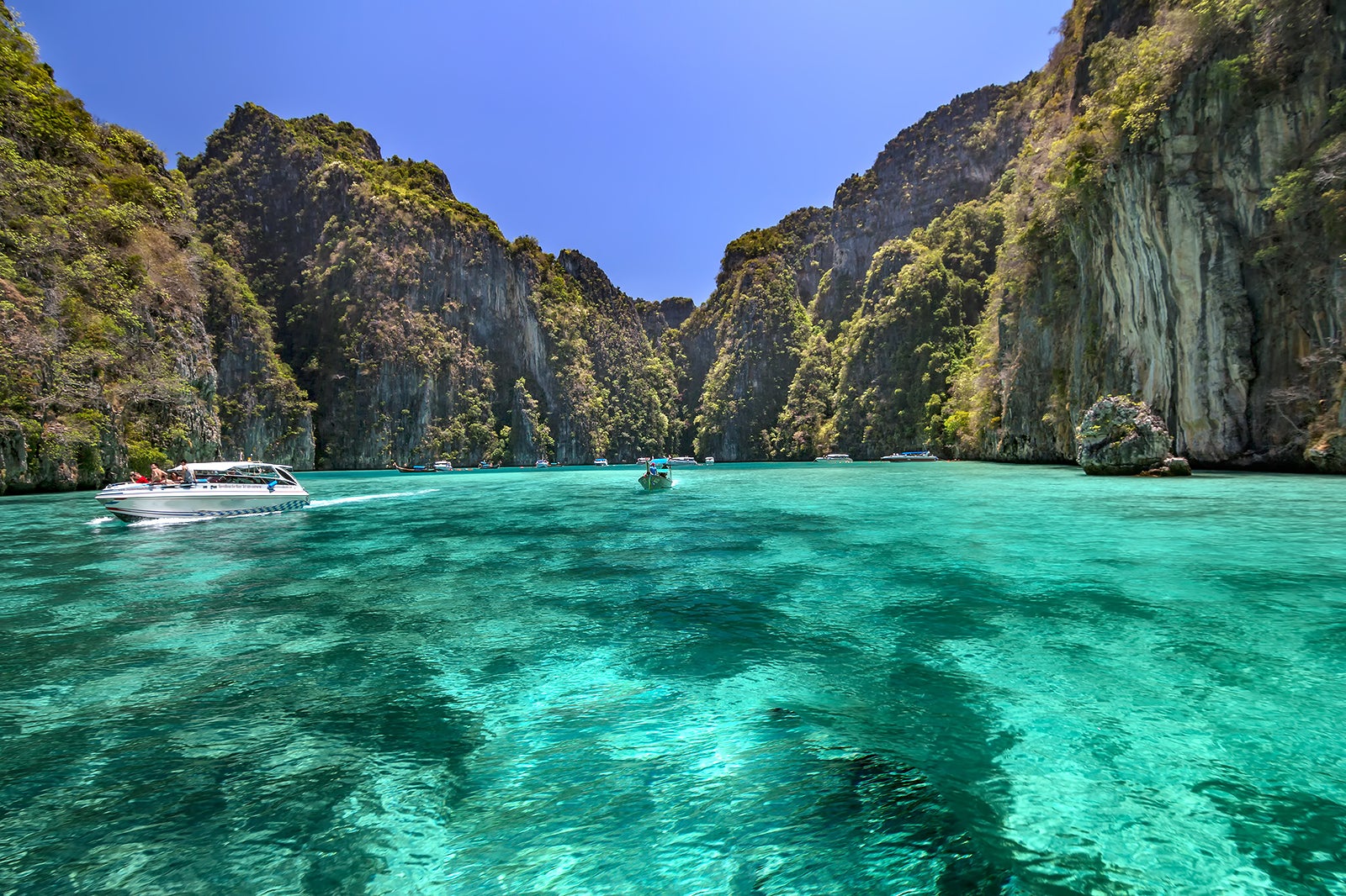 普吉島：快艇雙體船皮皮島一日遊 (Phuket: Phi Phi island Day Tour by Speedboat Catamaran)