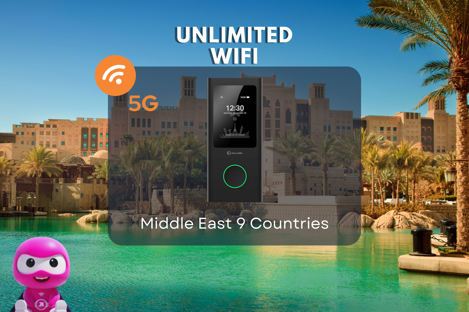 中東 Roamingman 4G／5G WiFi 分享器（馬來西亞機場領取）