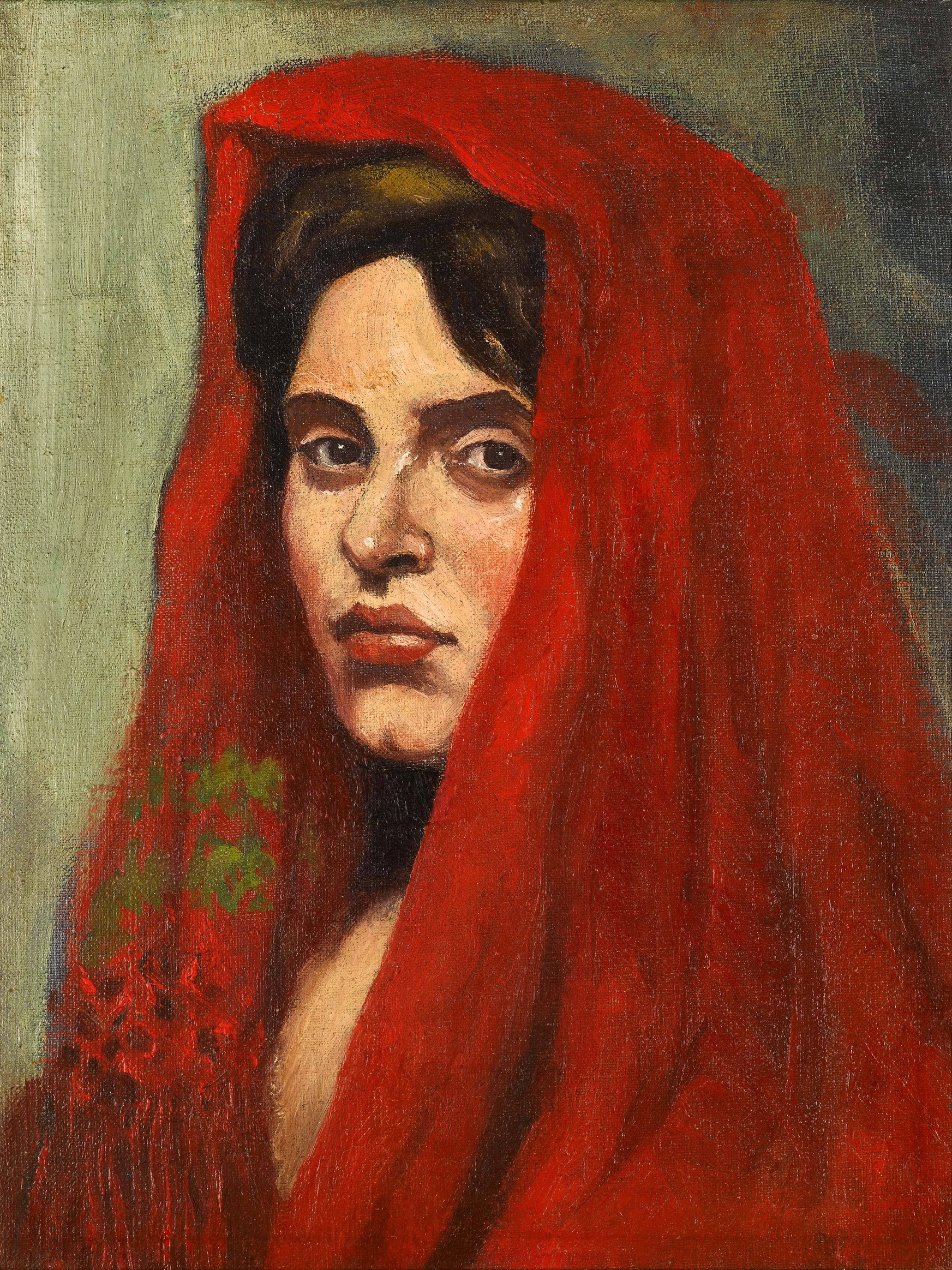 Amrita Sher-Gil. Untitled (Woman Wearing Shawl) 1932. Oil on canvas, 42 × 33 cm. Collection of The Dabriwala family.