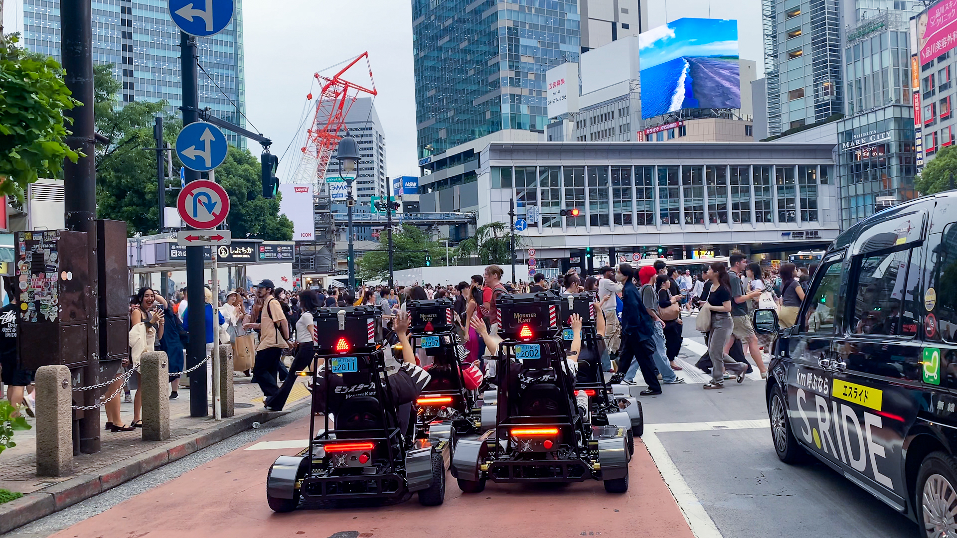 Monster Kart: Through Shibuya to Harajuku in an Original Kart!