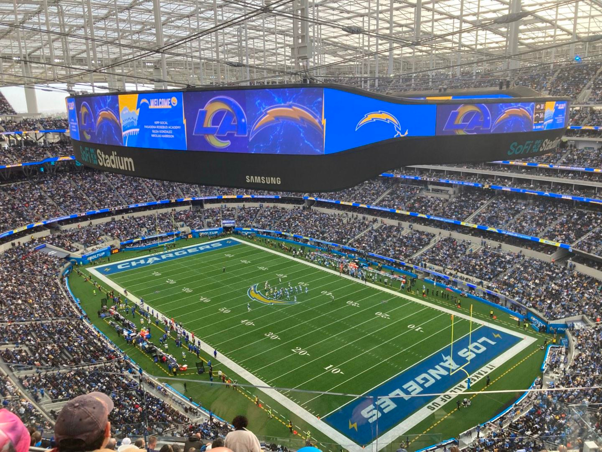 Футбольный матч Los Angeles Chargers на стадионе SoFi