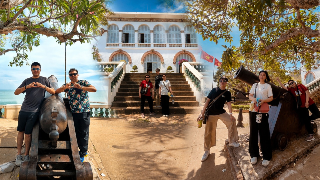 探索法式建築與海景花園。