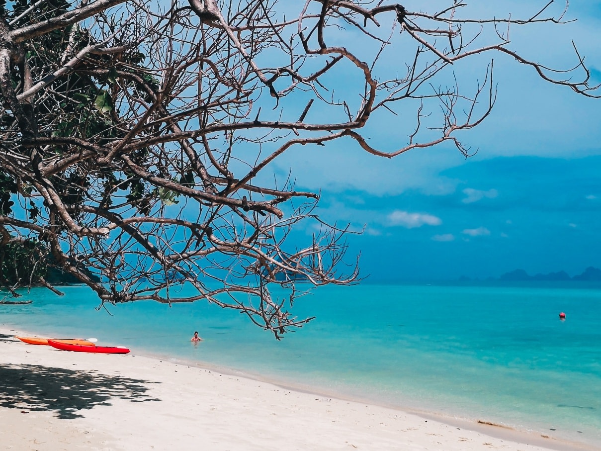 盡情享受白色沙灘與湛藍大海