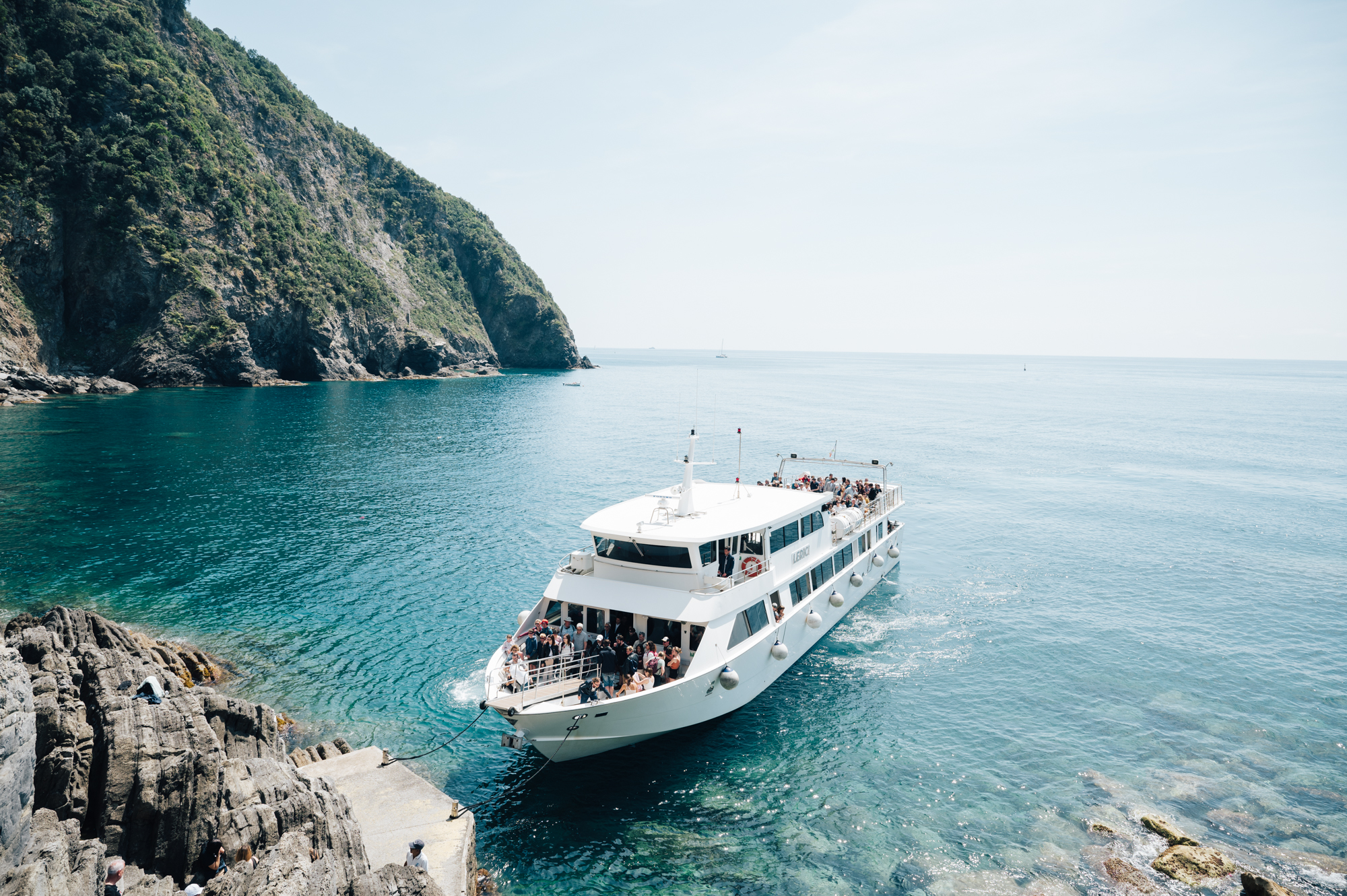 Opt for a relaxing cruise ride to admire Cinque Terre from the sea