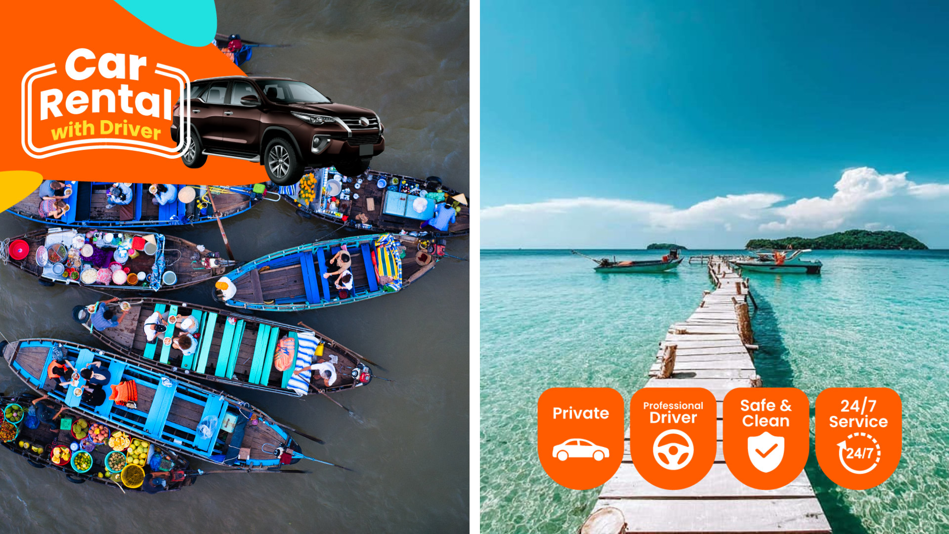 Can Tho Private Transfer to Ho Chi Minh/ Mui Ne/ Nha Trang/ Da Lat and Mekong Delta cities