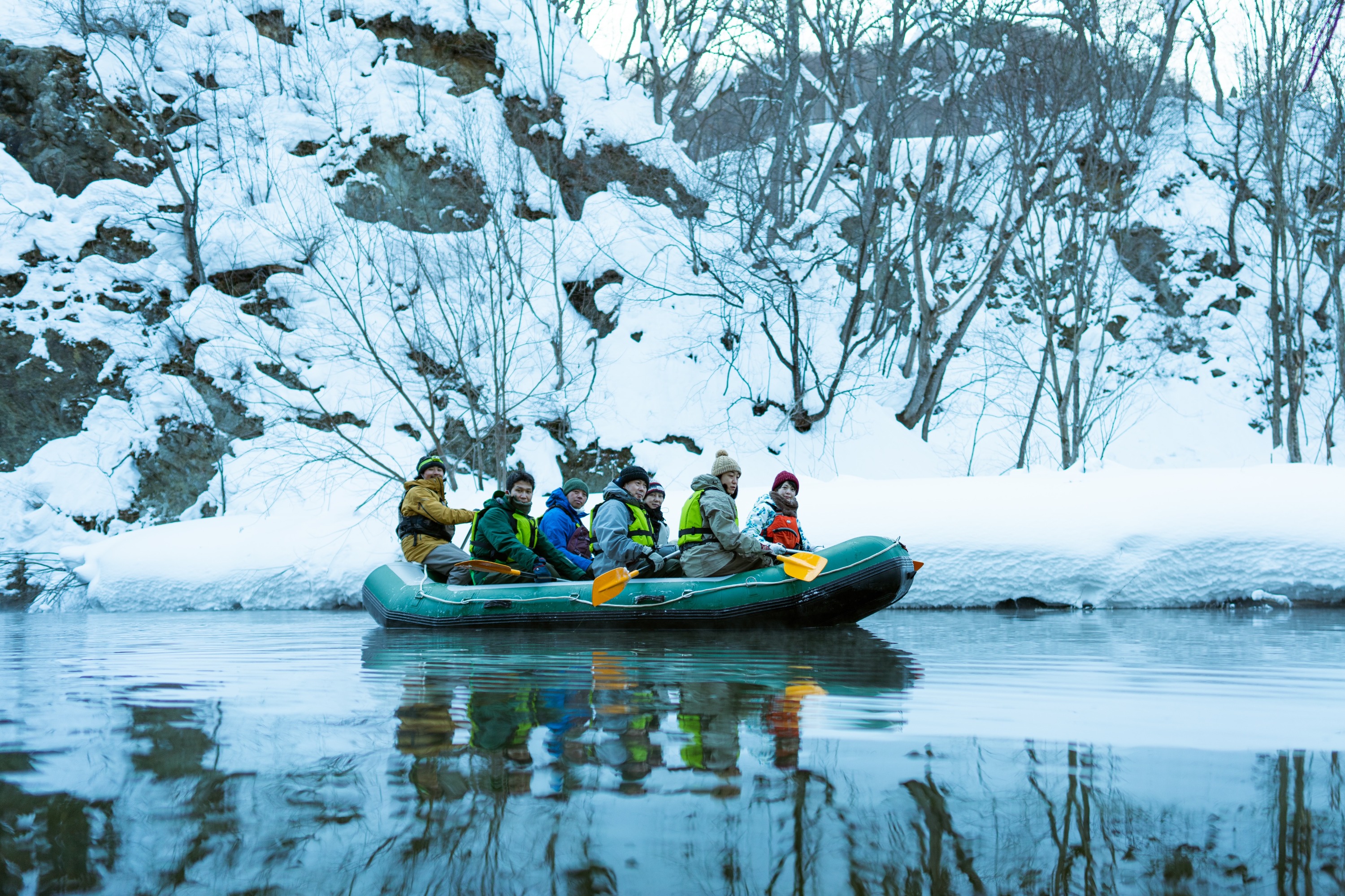 定山溪賞雪漂流體驗