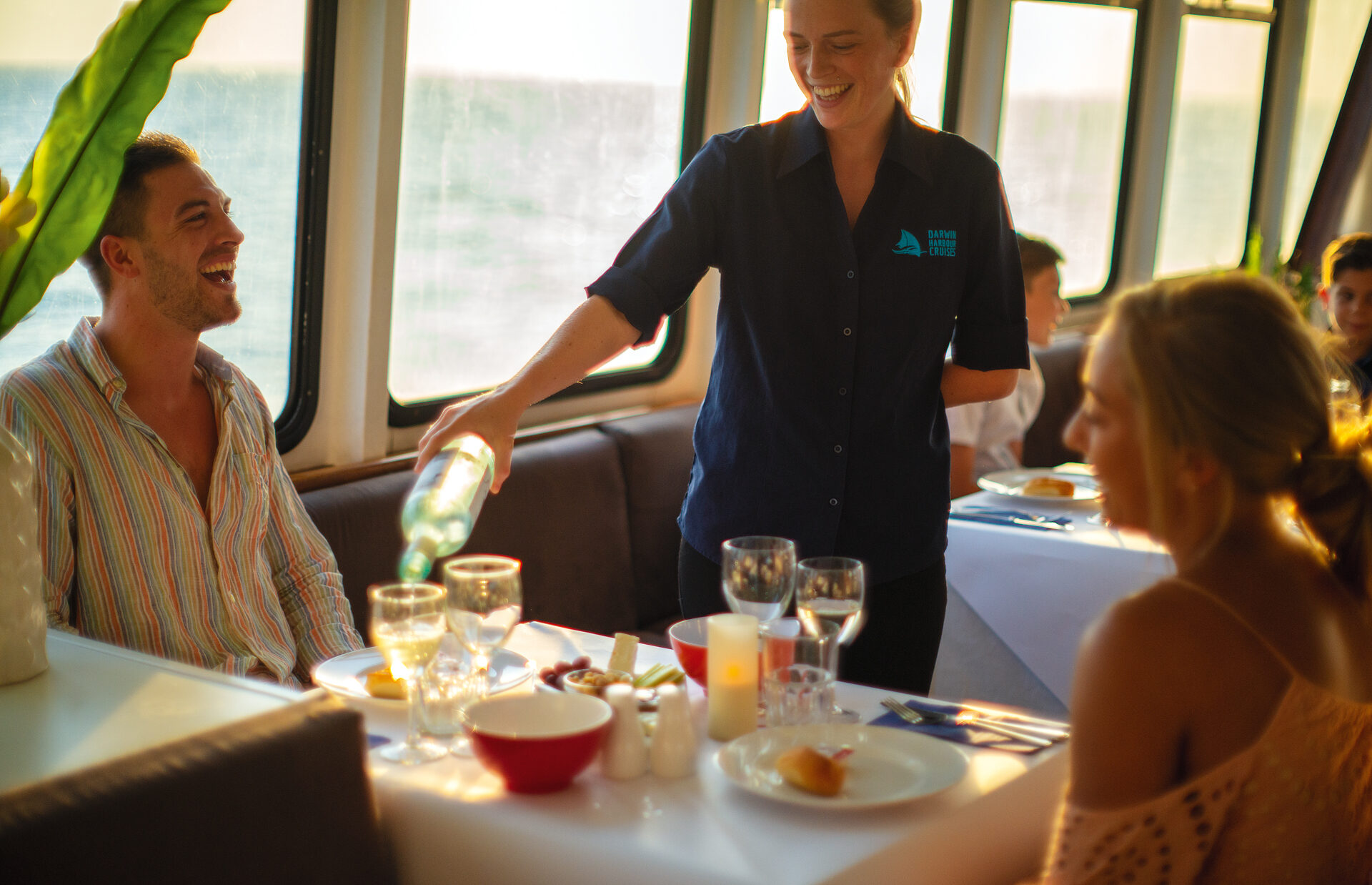Dine with stunning sunset views over Darwin Harbour or waterfront locations