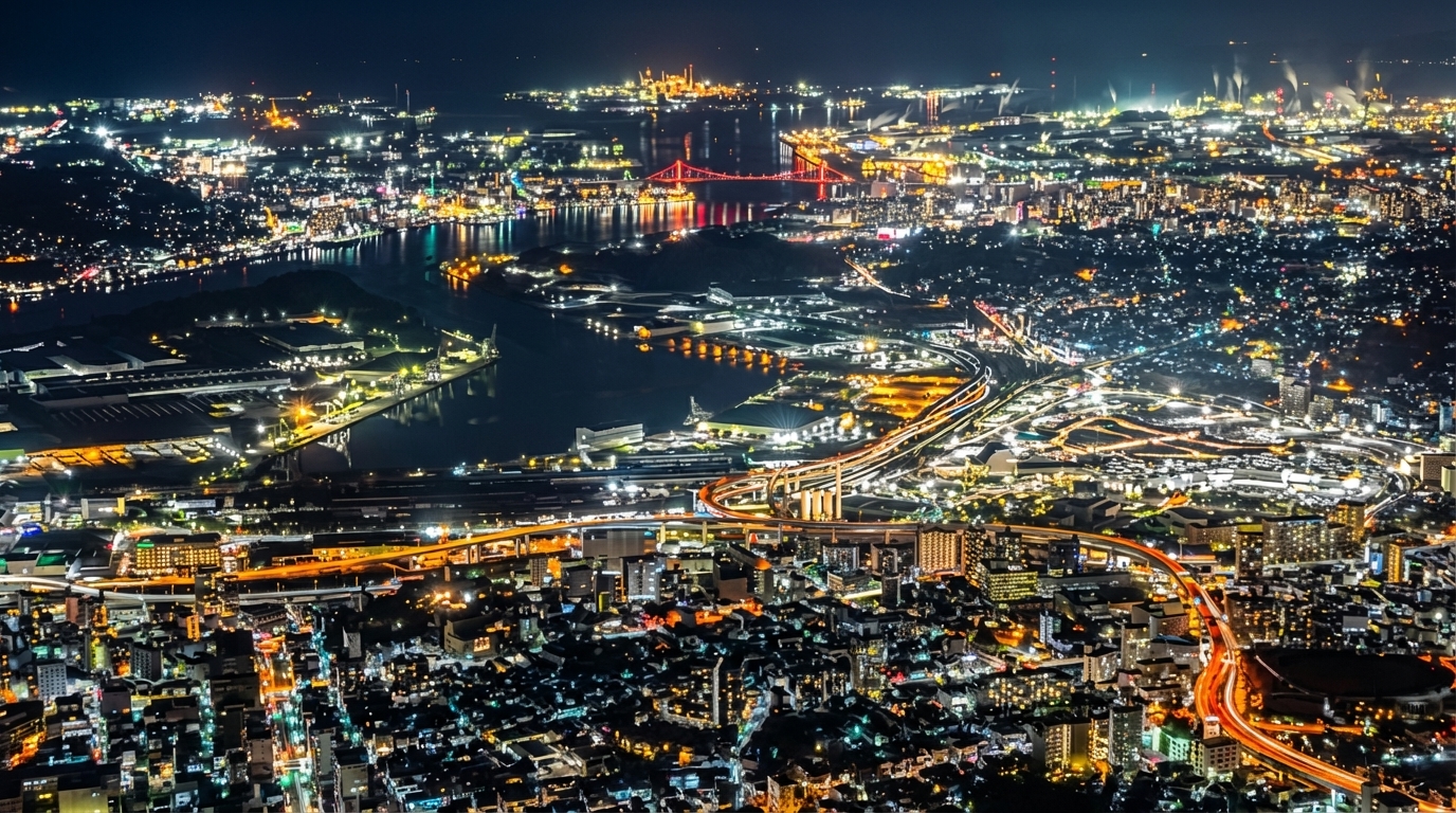 皿倉山夜景，打卡日本新三大夜景