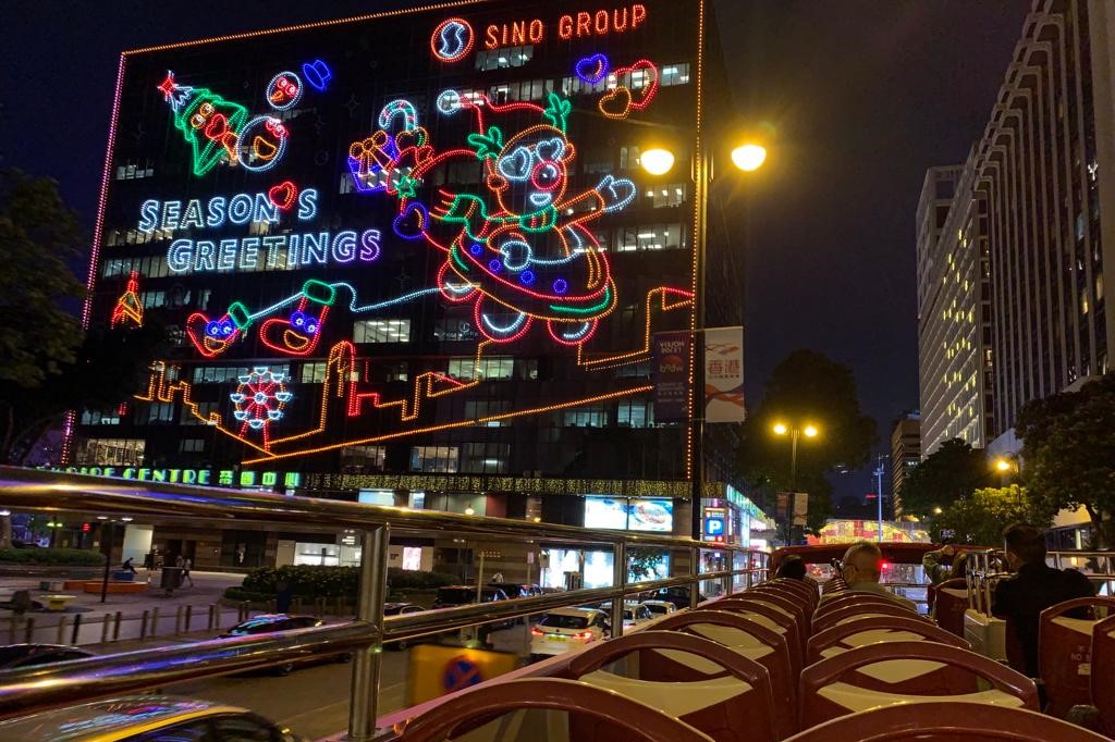 香港クリスマスオープントップバス ナイトツアー