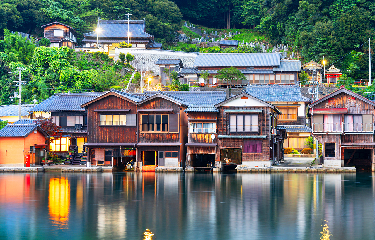 Kyoto by the Sea & Amanohashidate Observation Deck & Chion-ji Temple & Monju-do Hall & Ine Funaya