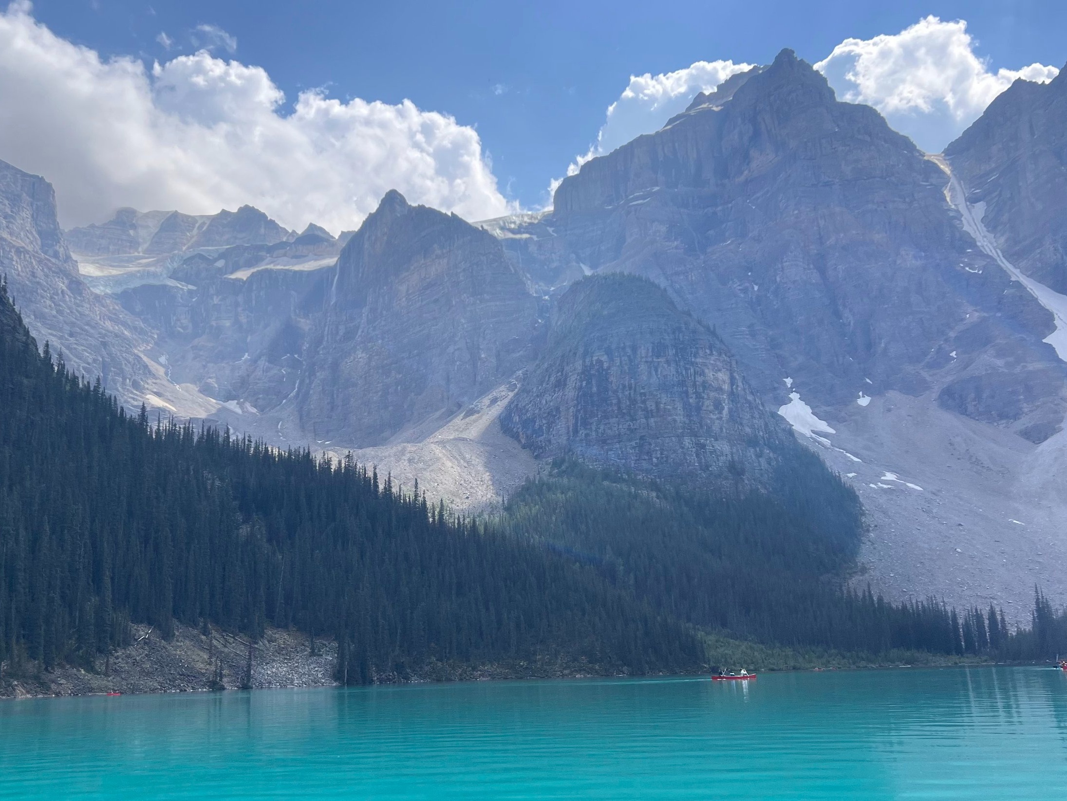 Close up to the Ten Peaks on Moraine Lake