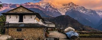 Village and the mountains