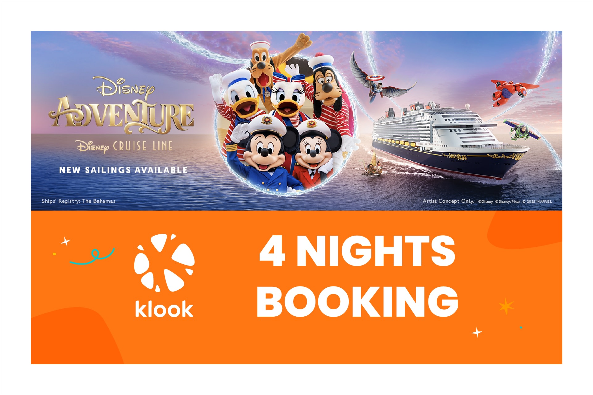4-Night Cruise from Singapore on Disney Adventure (All Sailings)