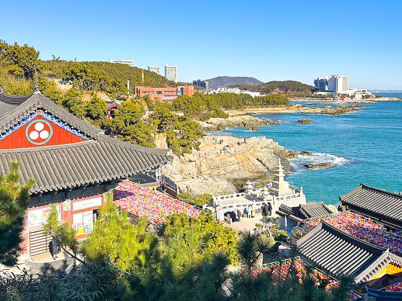 海東龍宮寺
世界上為數不多的海邊寺廟之一。
它擁有令人驚歎的海景和寧靜的精神氛圍——在韓國提供真正獨特的寺廟體驗。