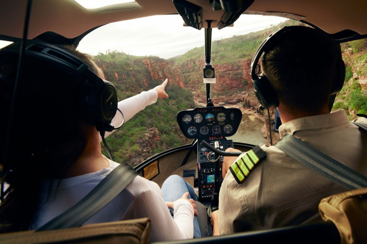 Scenic Helicopter Flight over the King Leopold Range: Golden Goose