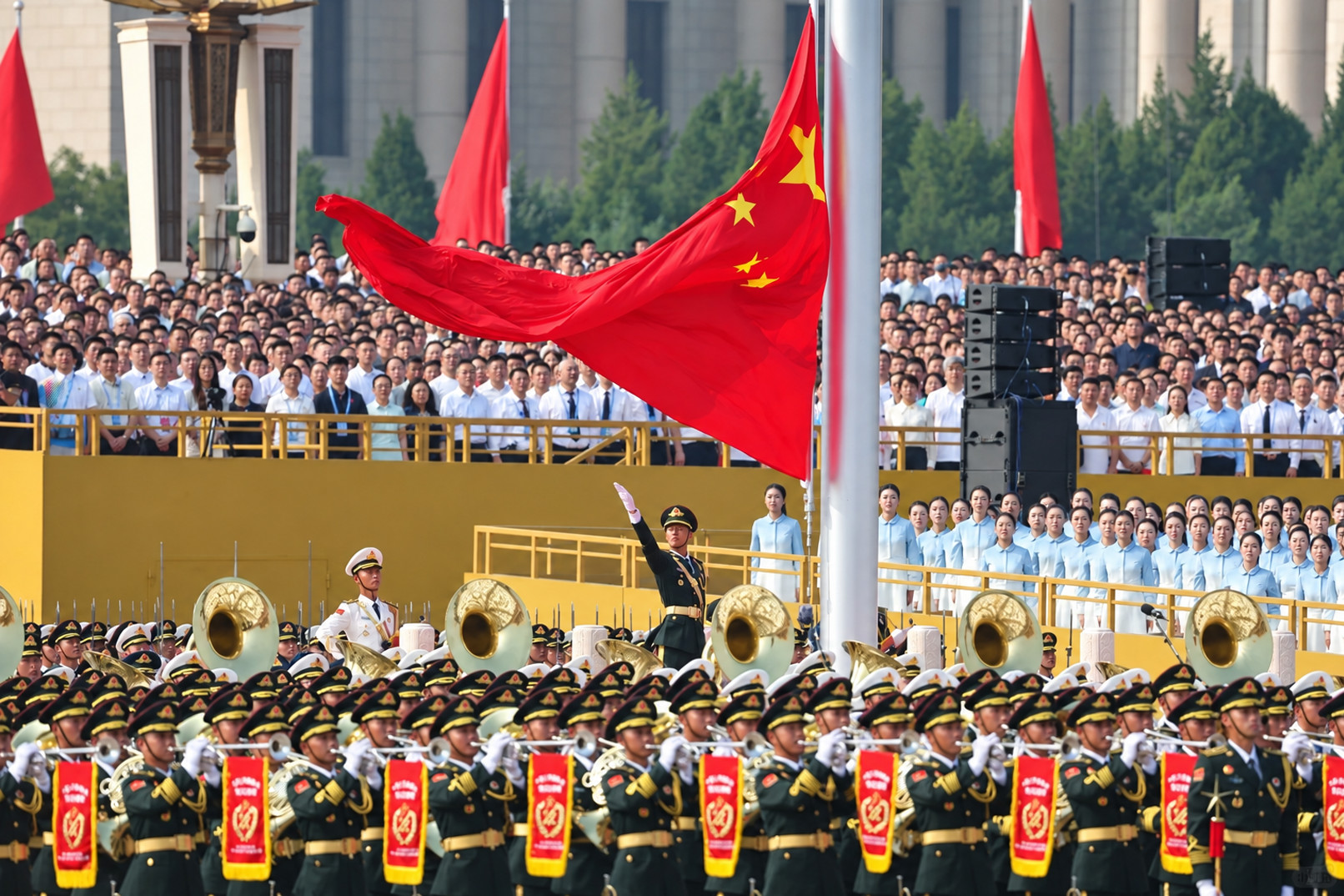 Pekinda Tiananmen maydonida bayroq ko‘tarish marosimi va gid bilan ekskursiya
