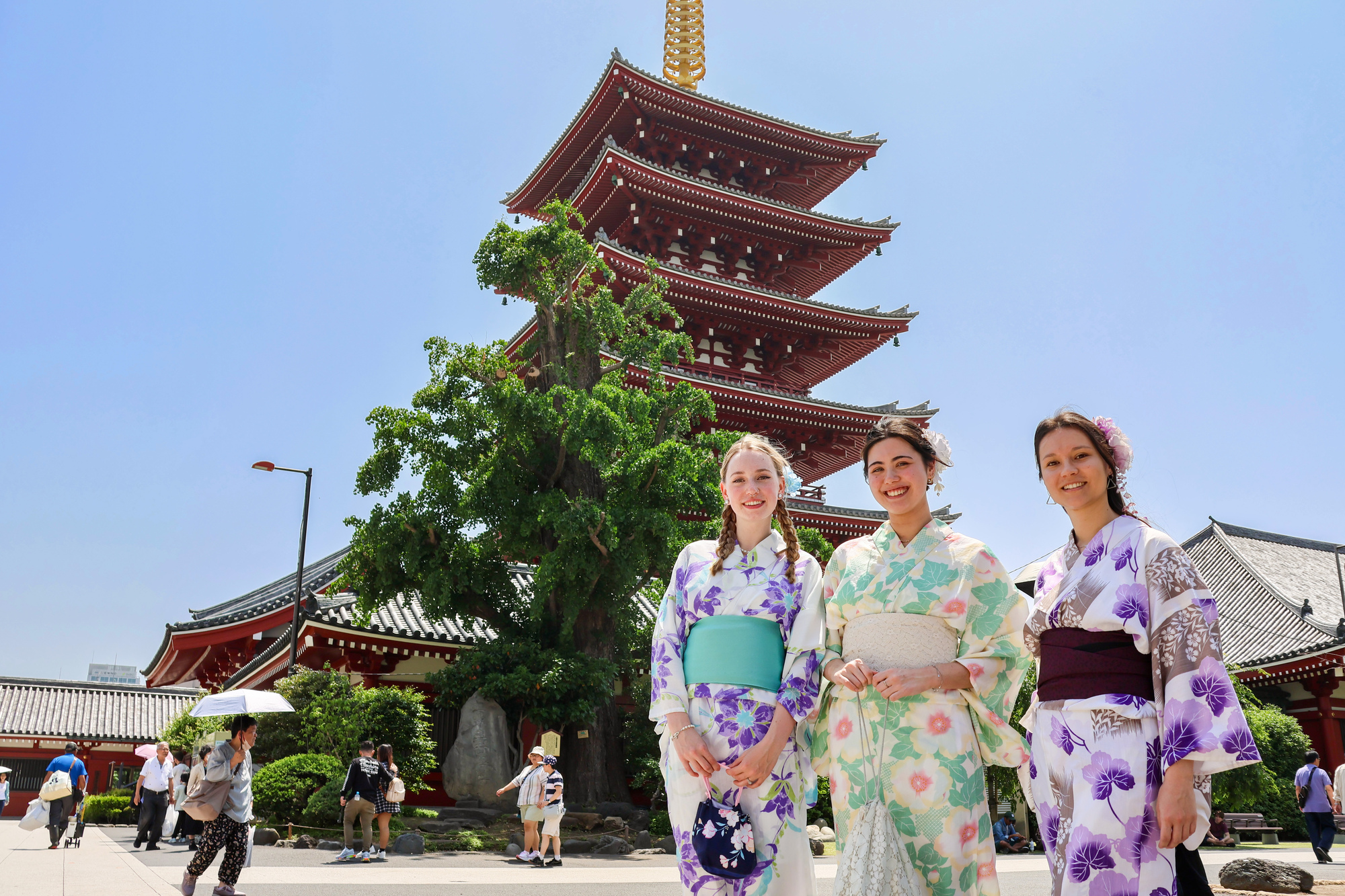 Explore Asakusa Traditions and Food in a Kimono