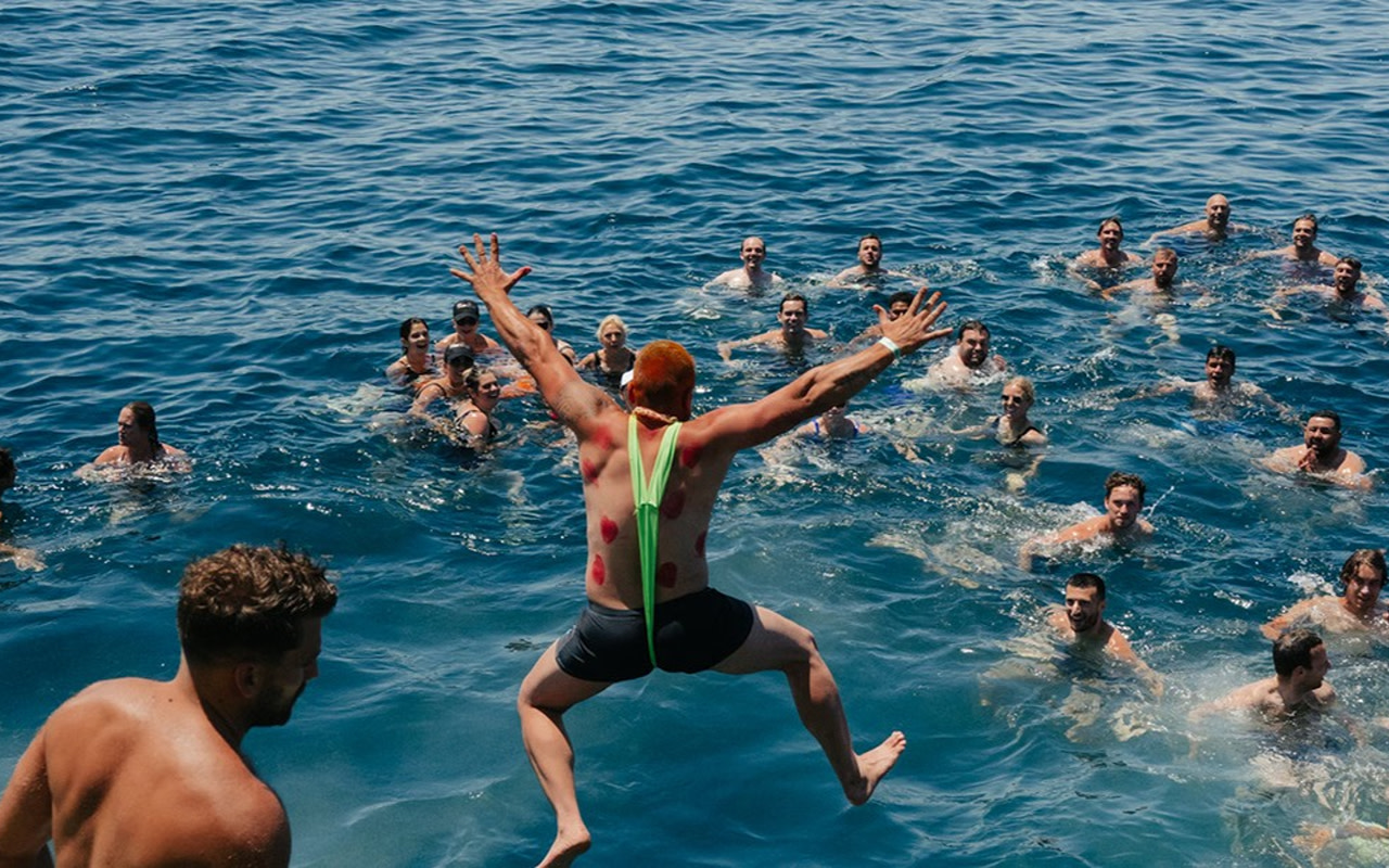 Barcelona Boat Party Experience with Swim Stops and Drinks