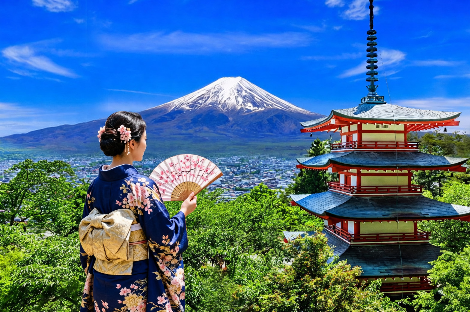 【富士山人気スポット巡り】富士山麓のインスタ映え公園＆日川時計店＆ローソン＆忍野八海＆大石公園 日帰りツアー（東京駅または新宿駅発）