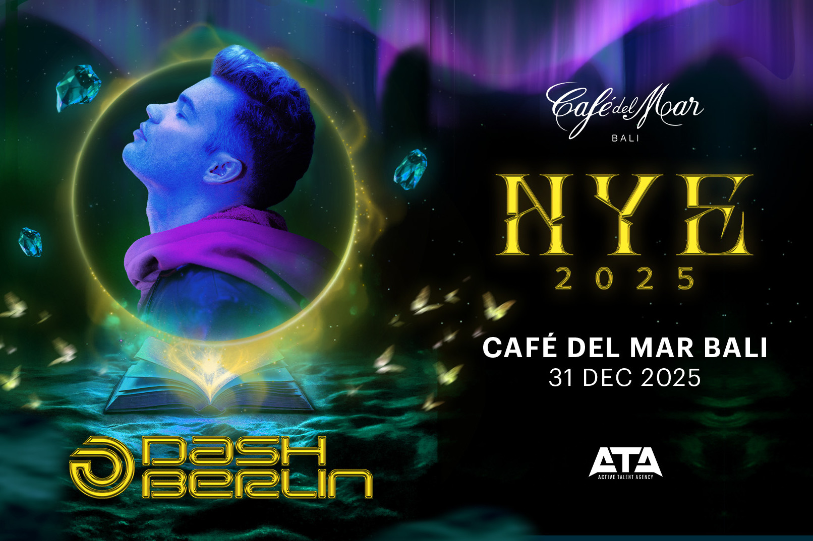New Year's Eve 2025 at Cafe del Mar Bali featuring Dash Berlin