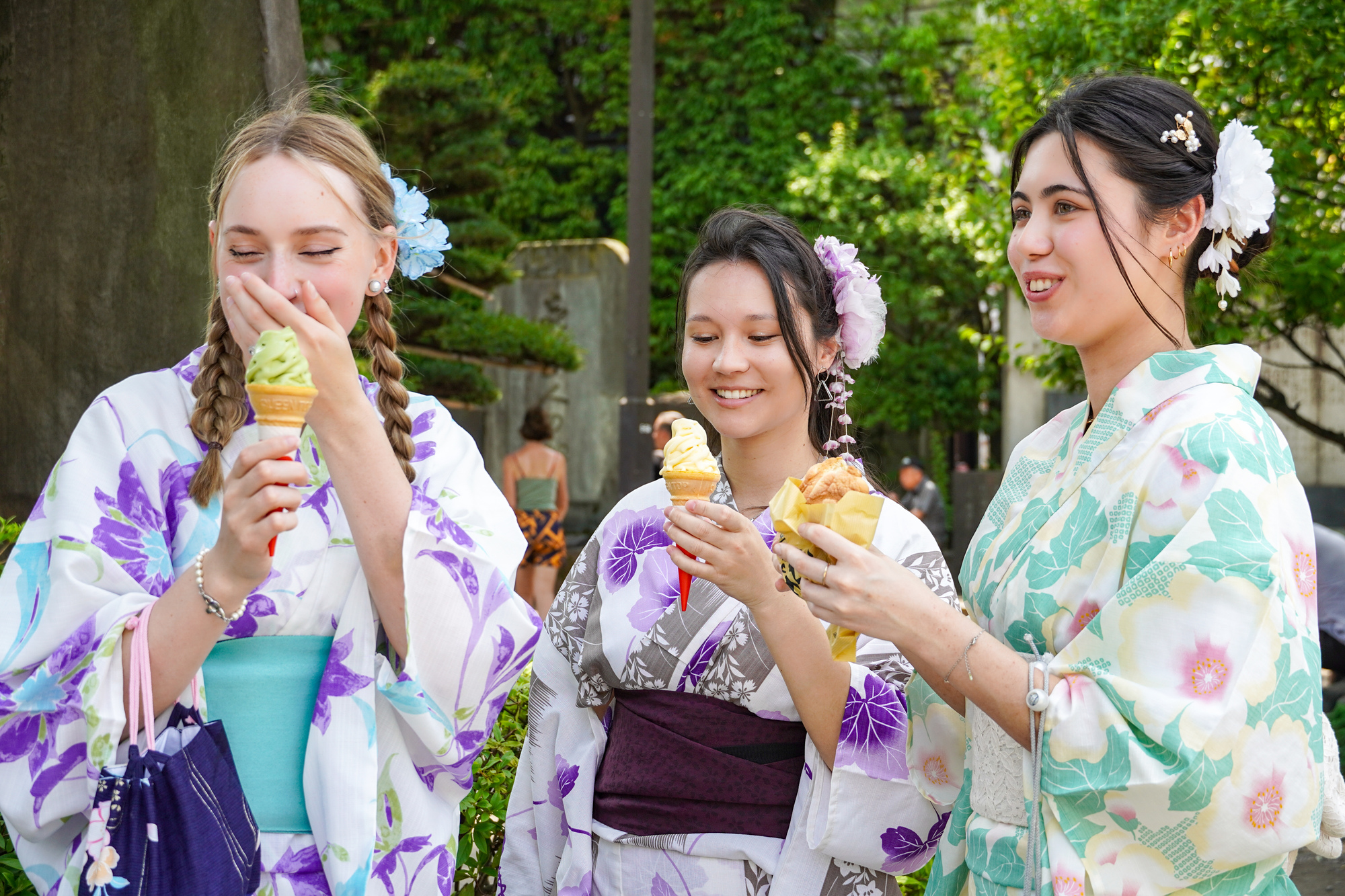 Explore Asakusa Traditions and Food in a Kimono