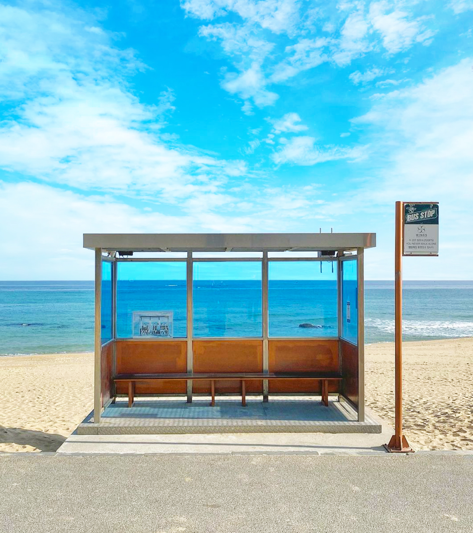 站在同一個位置，彷彿走進《Spring Day》的世界，感受 ARMY 心中永不退色的感動瞬間。 搭配成員小卡或應援標語，重現屬於你的〈Spring Day〉瞬間~