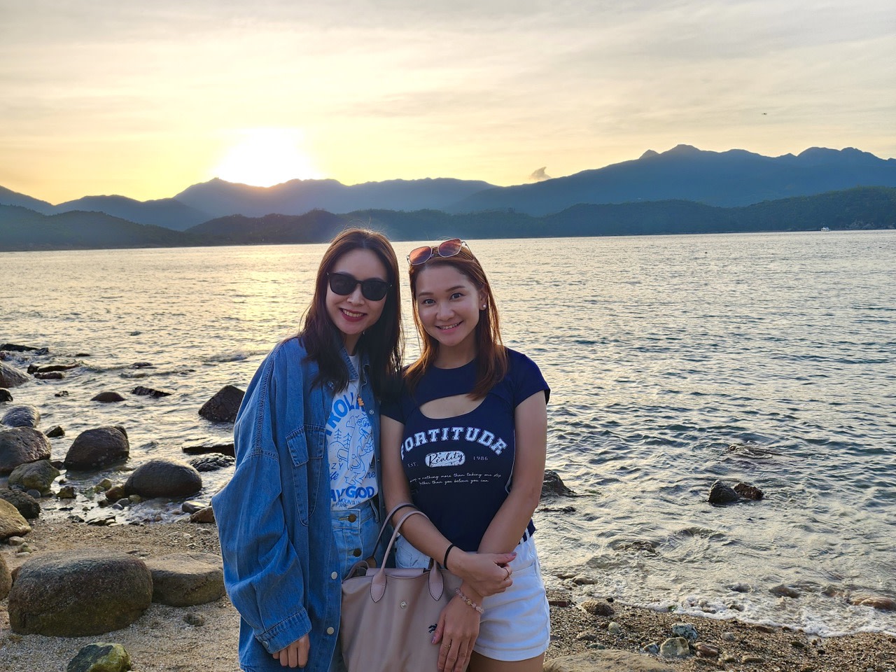 Sunset Golden Hour, Sharp Island, Hong Kong UNESCO Global Geopark (Yacht Cruise through Four Sea Arches Volcano in Hong Kong)
