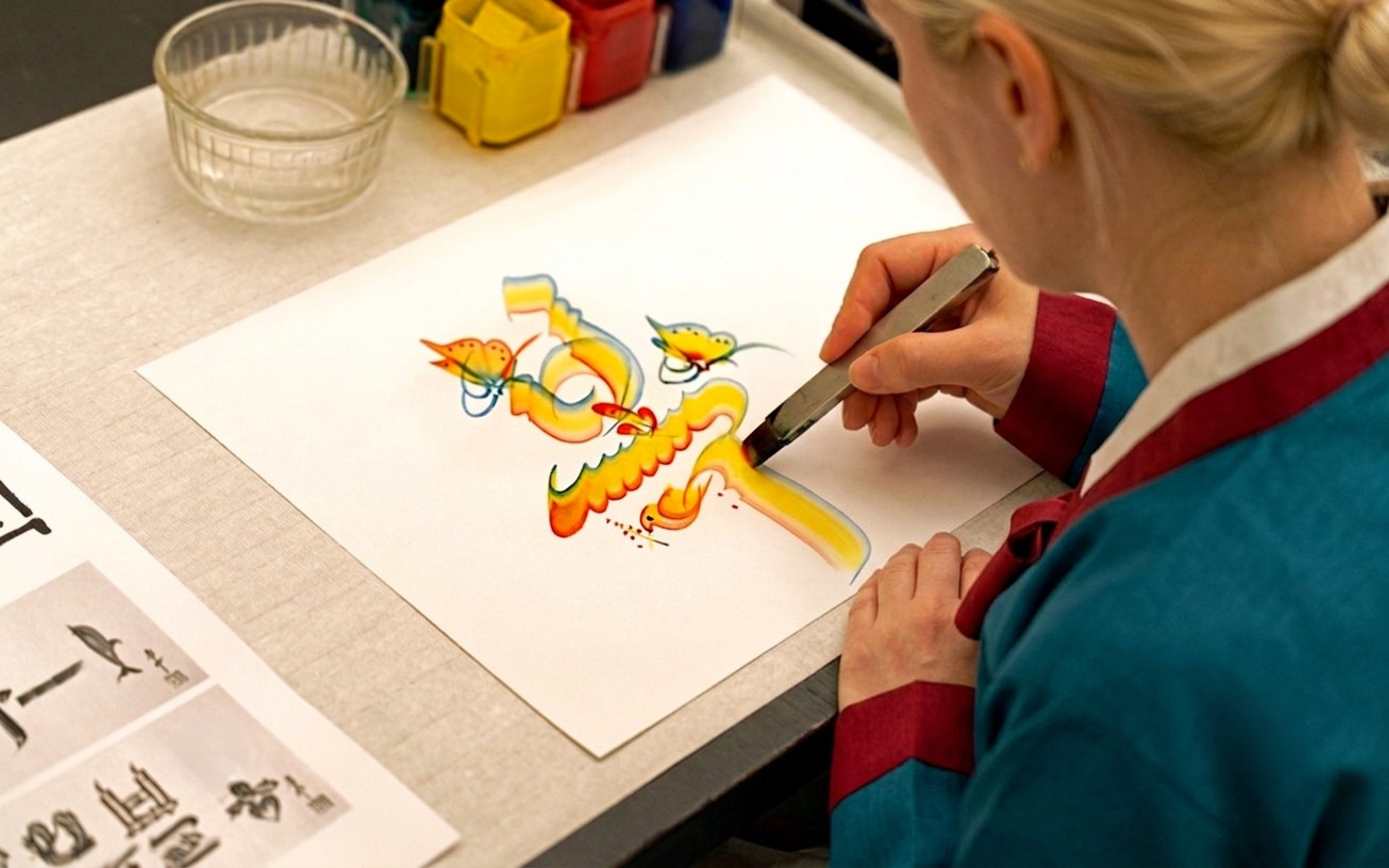 Seoul: Wearing Hanbok and Drawing Hangeul Folk Lettering
