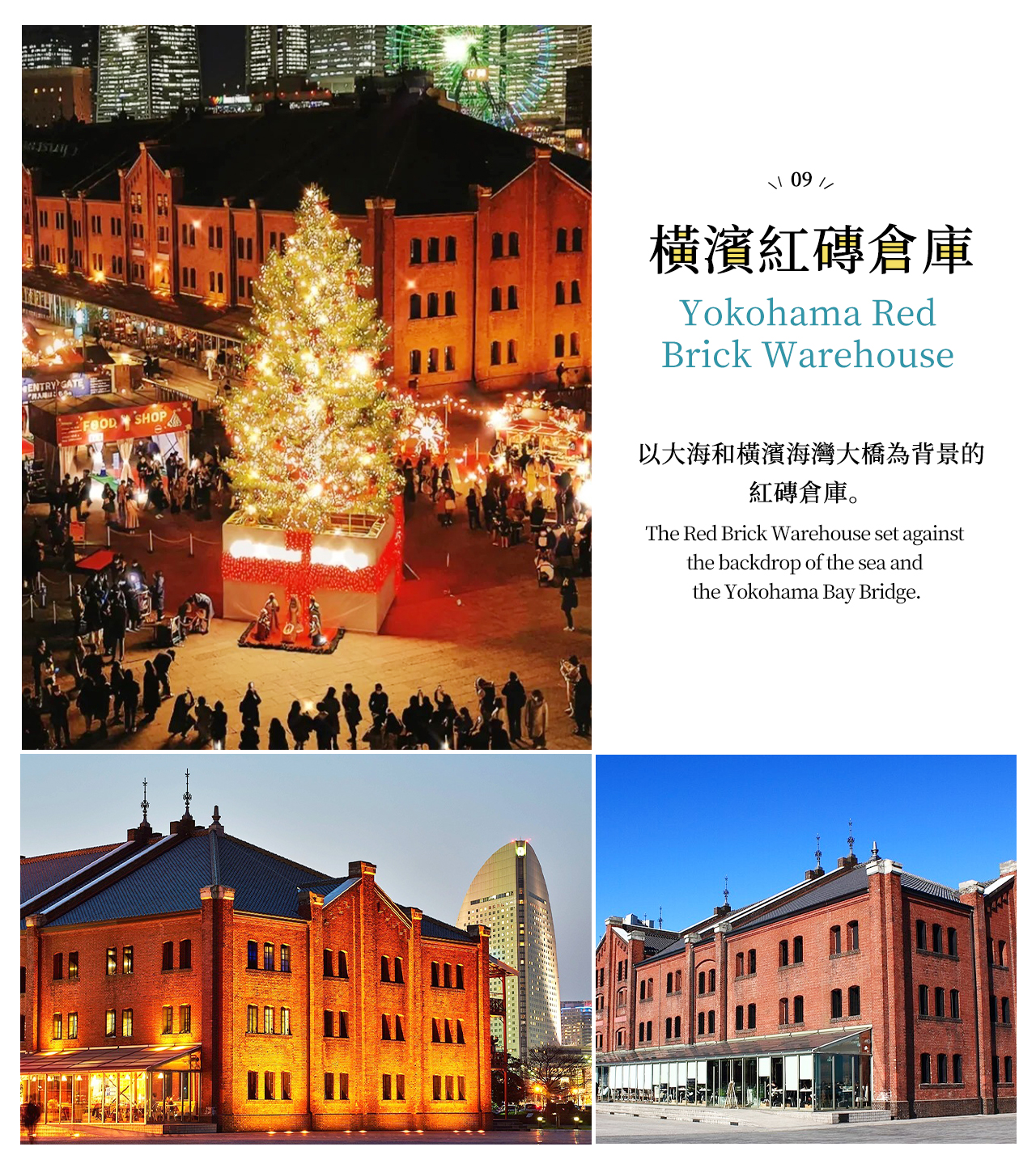 以大海和橫濱海灣大橋為背景的紅磚倉庫 以大海和橫濱海灣大橋為背景的紅磚倉庫