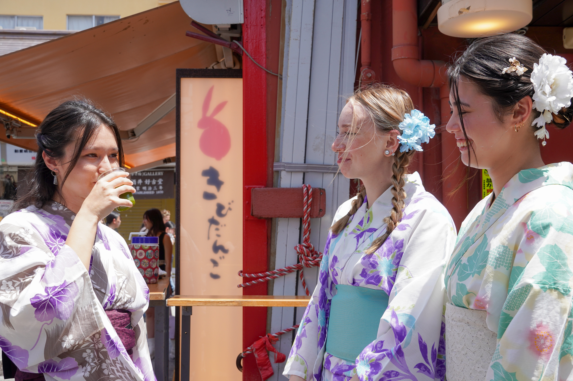 Explore Asakusa Traditions and Food in a Kimono