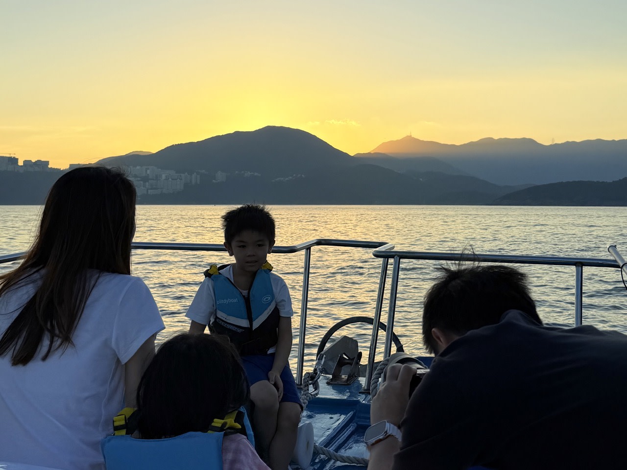 Sunset Golden Hour, Sharp Island, Hong Kong UNESCO Global Geopark (Yacht Cruise through Four Sea Arches Volcano in Hong Kong)