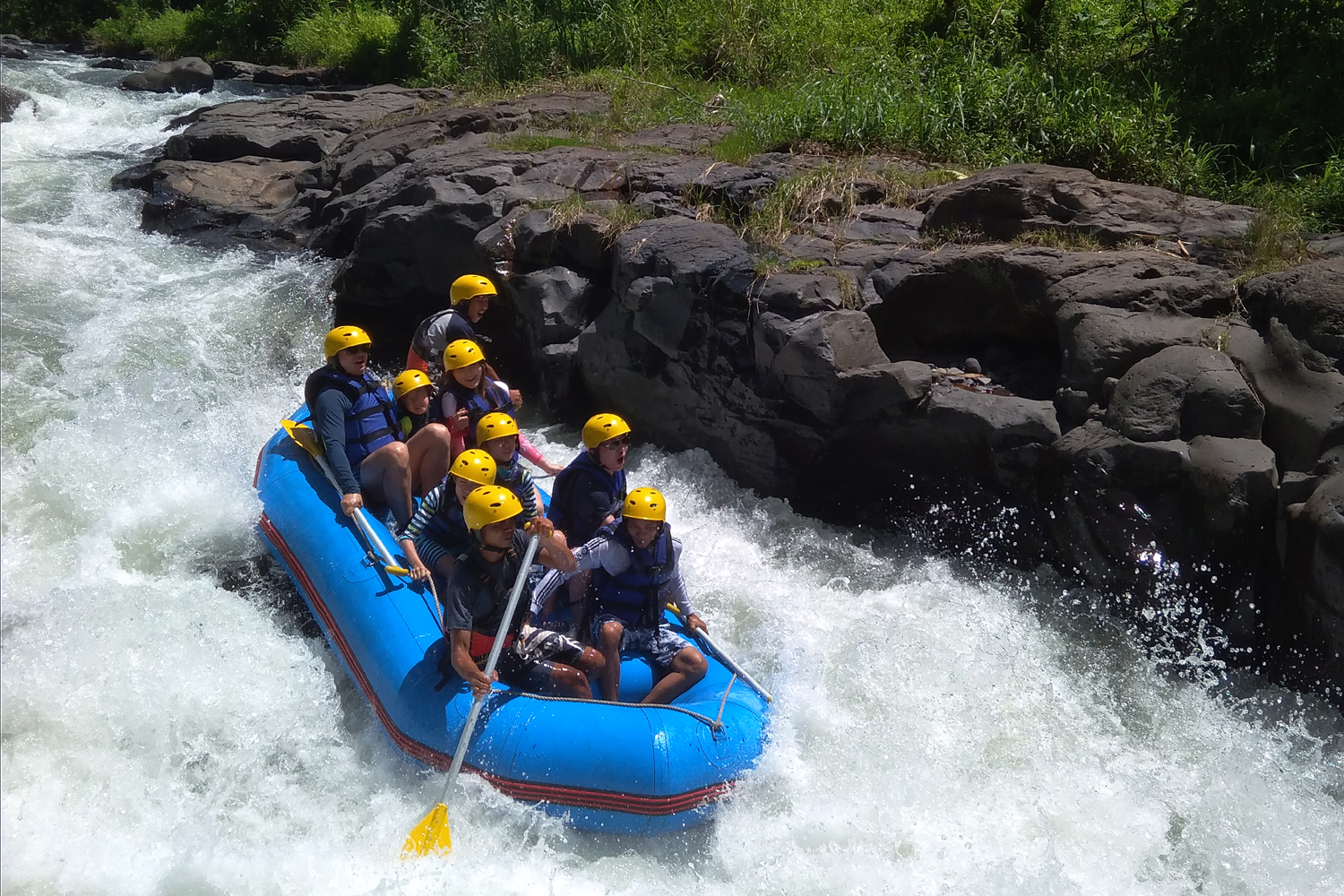 Rafting Experience in Lombok with Benang Kelambu Waterfall Visit