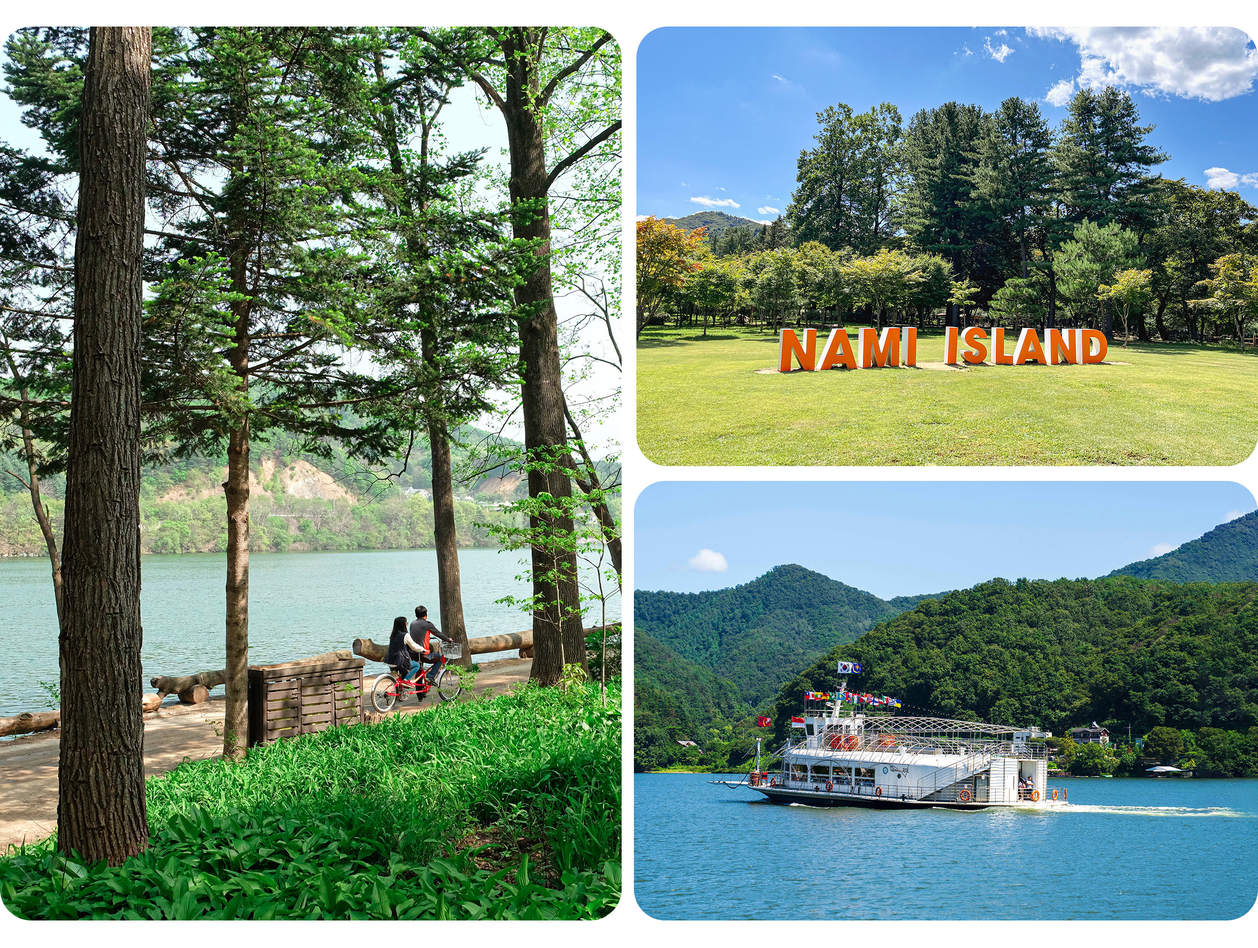 搭乘景觀渡輪，踏上充滿自然風情的島嶼，非常適合悠閒散步與戶外活動。