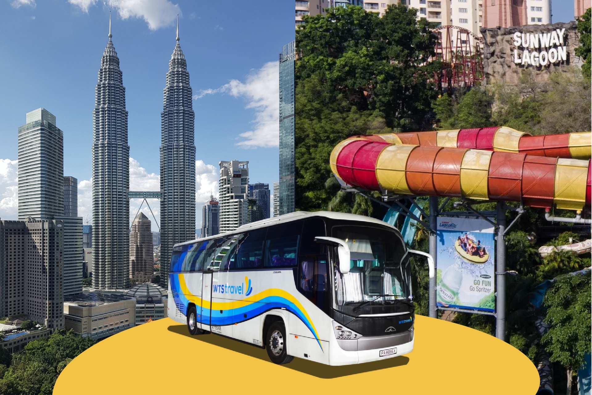 Singapore - Kuala Lumpur & Sunway Lagoon Bus