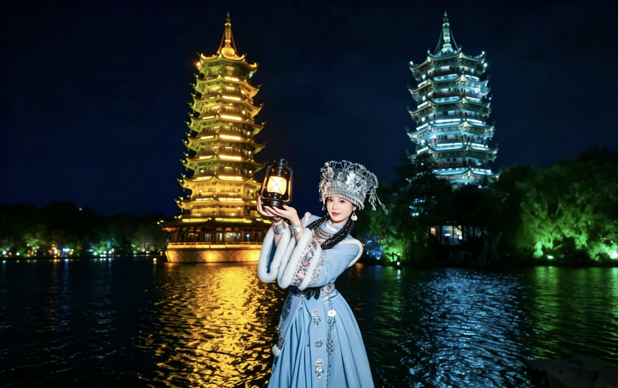 Guilin Sun and Moon Pagodas travel photography experience