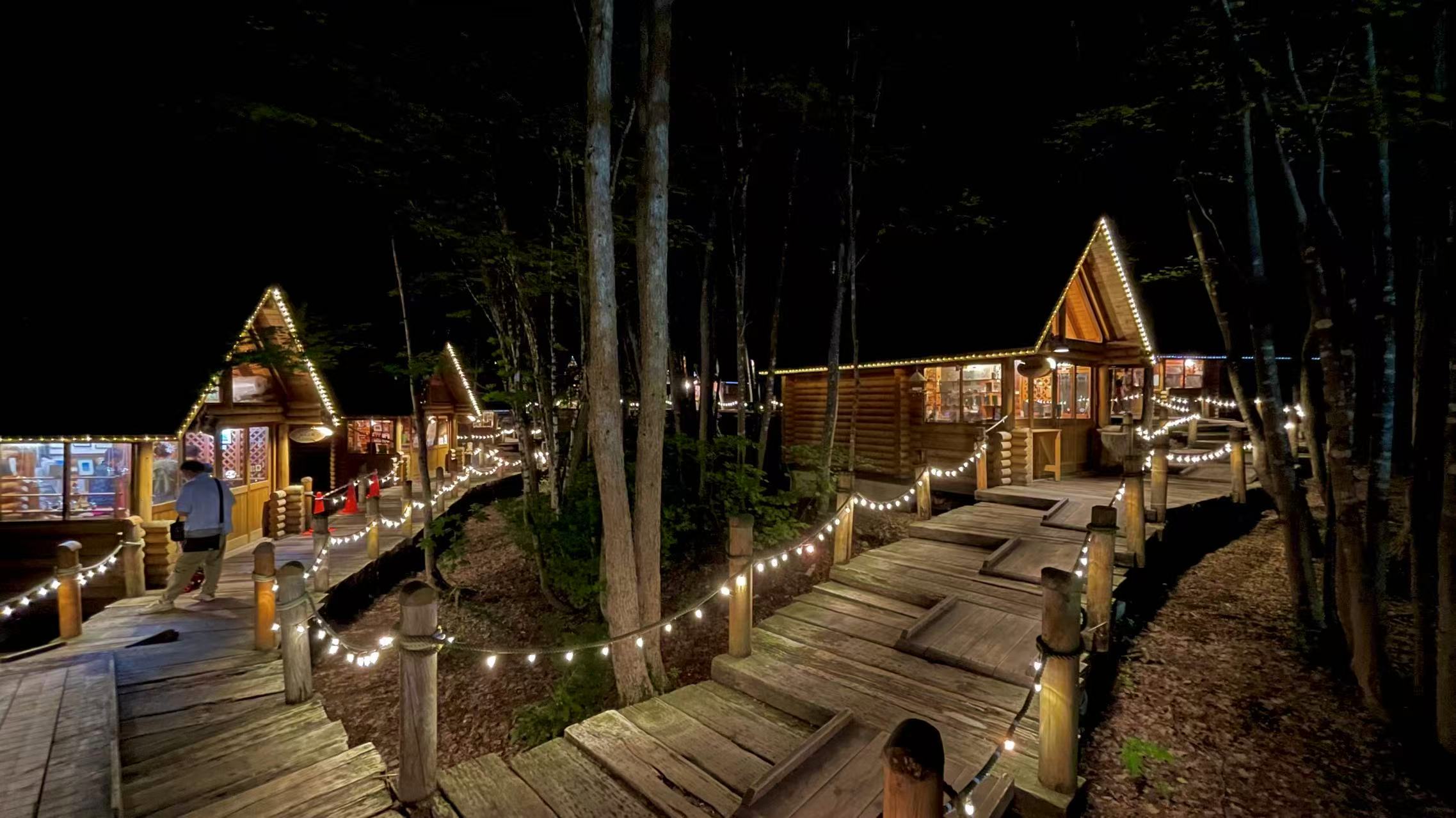 木橋與小徑相連，像走進了童話世界。