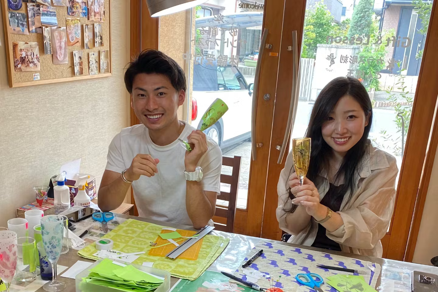 Sand Art Glass Making Experience in Kyoto