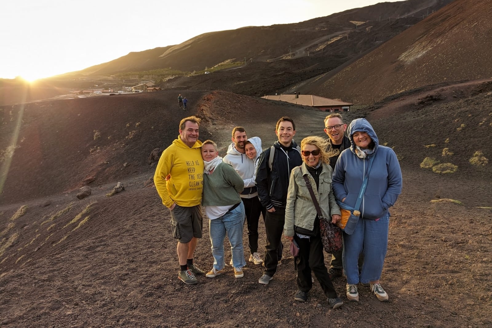 Experience a perfect hiking tour with family and friends, ending with a stunning sunset view together!