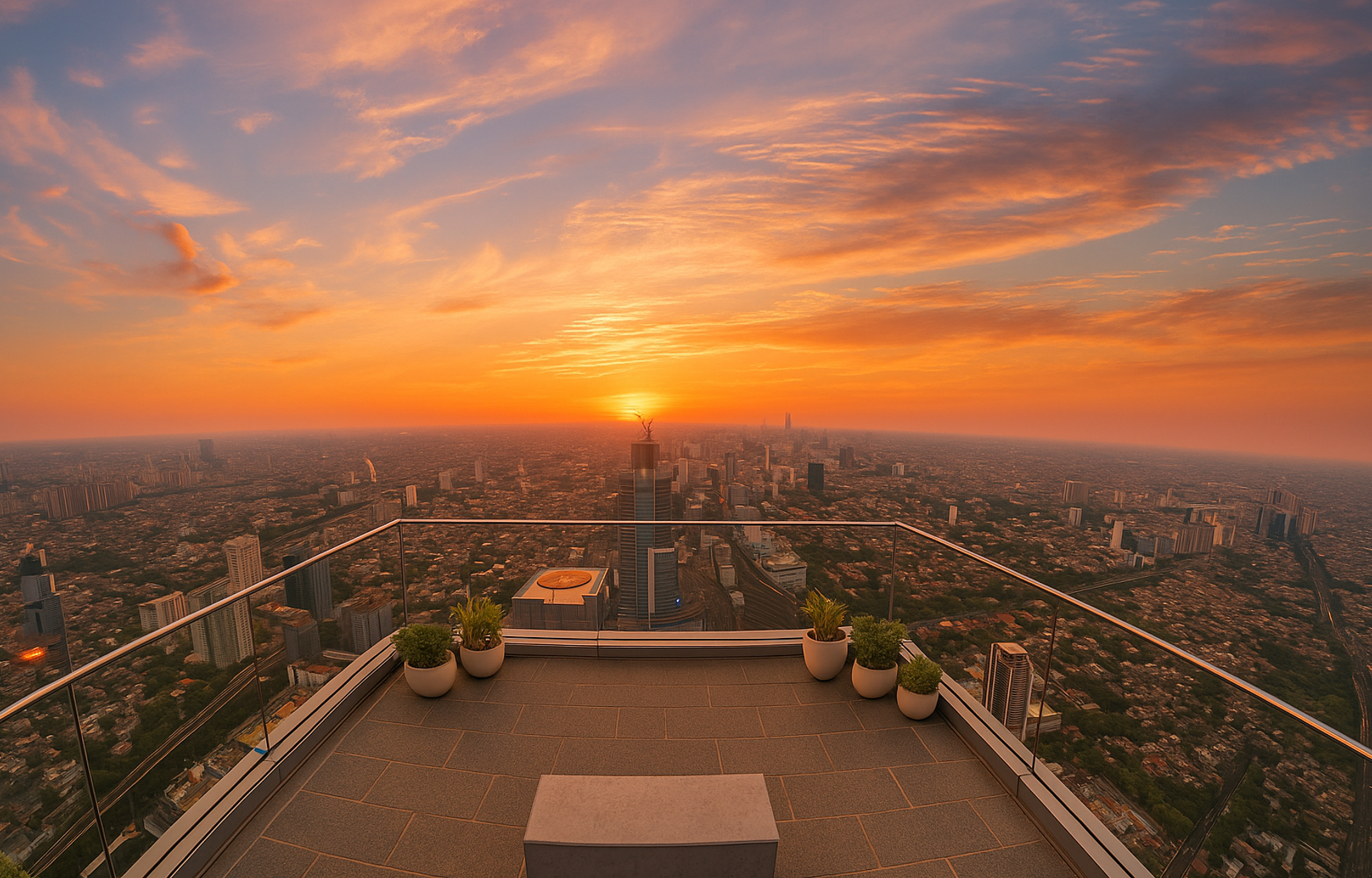 站在UP HIGH第109層的城市之巔,這是一個可將雅加達360度全景盡收眼底的戶外甲板。 站在UP HIGH第109層的城市之巔,這是一個可將雅加達360度全景盡收眼底的戶外甲板。