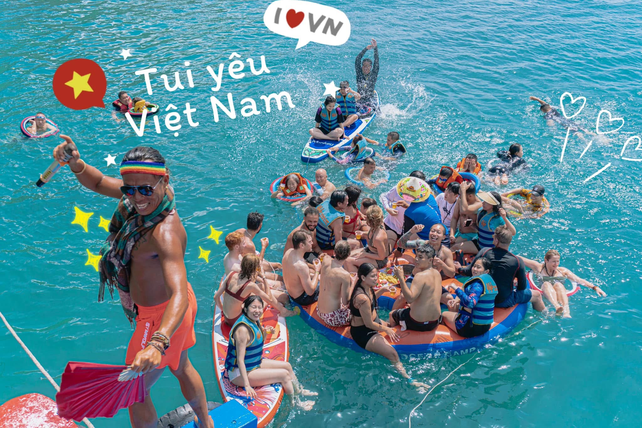 芽莊（Nha Trang）海上酒吧派對、迷你海灘和蒙島跳島遊