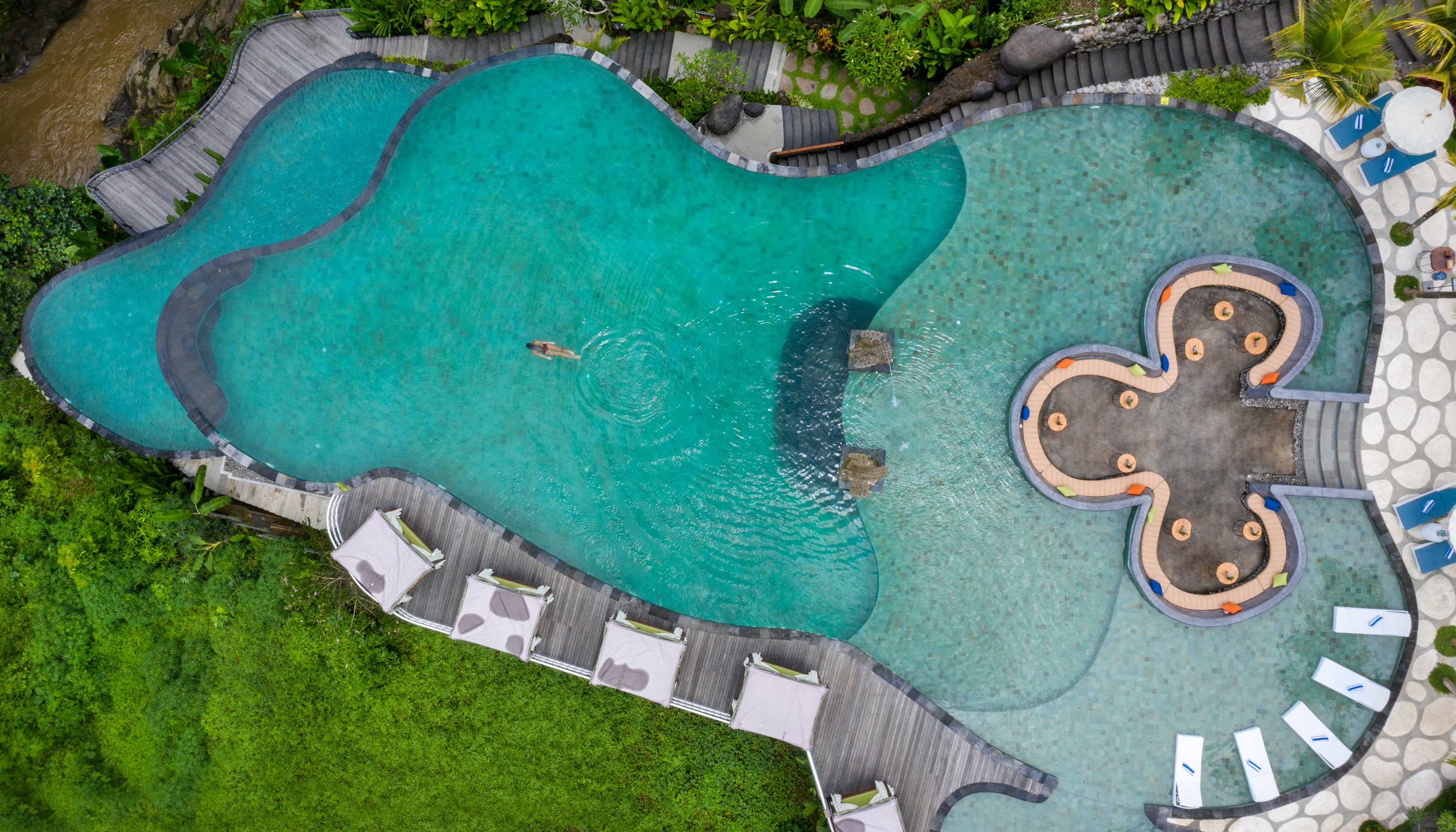 烏布峇里島特拉加辛哈熱帶河流俱樂部通行證 (Tlaga Singha Tropical River Club Pass in Ubud Bali)