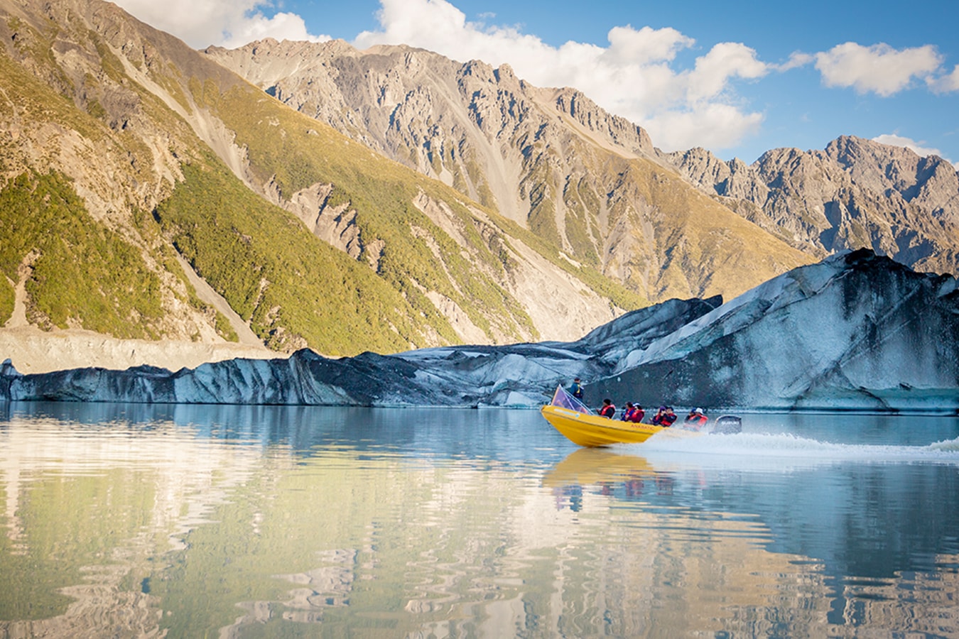 库克山塔斯曼冰川山谷徒步 & 冰湖游船